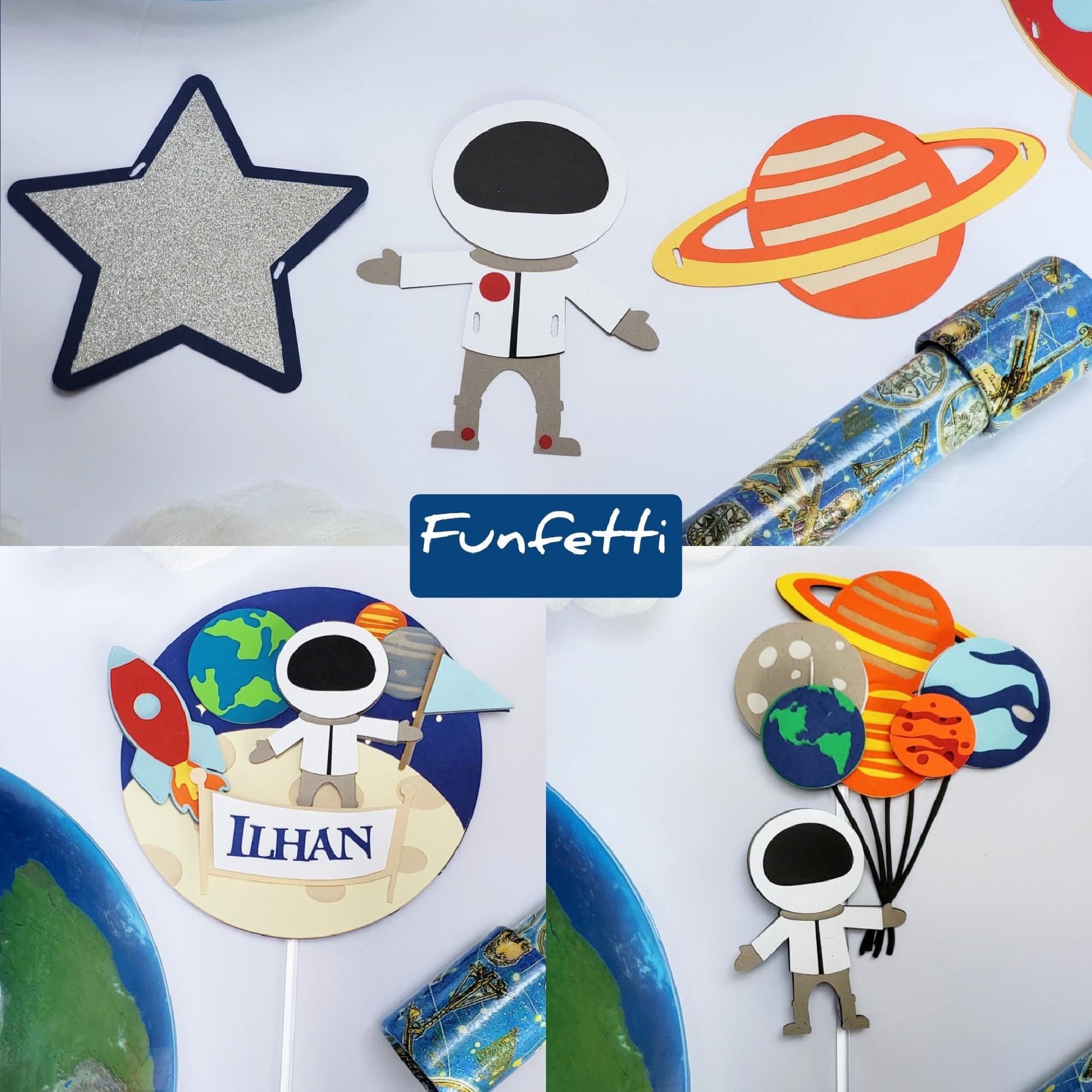 Space Banner for a Galaxy Themed Party, Astronaut Banner, Planet Party Decorations, Two The Moon Garland - image 4