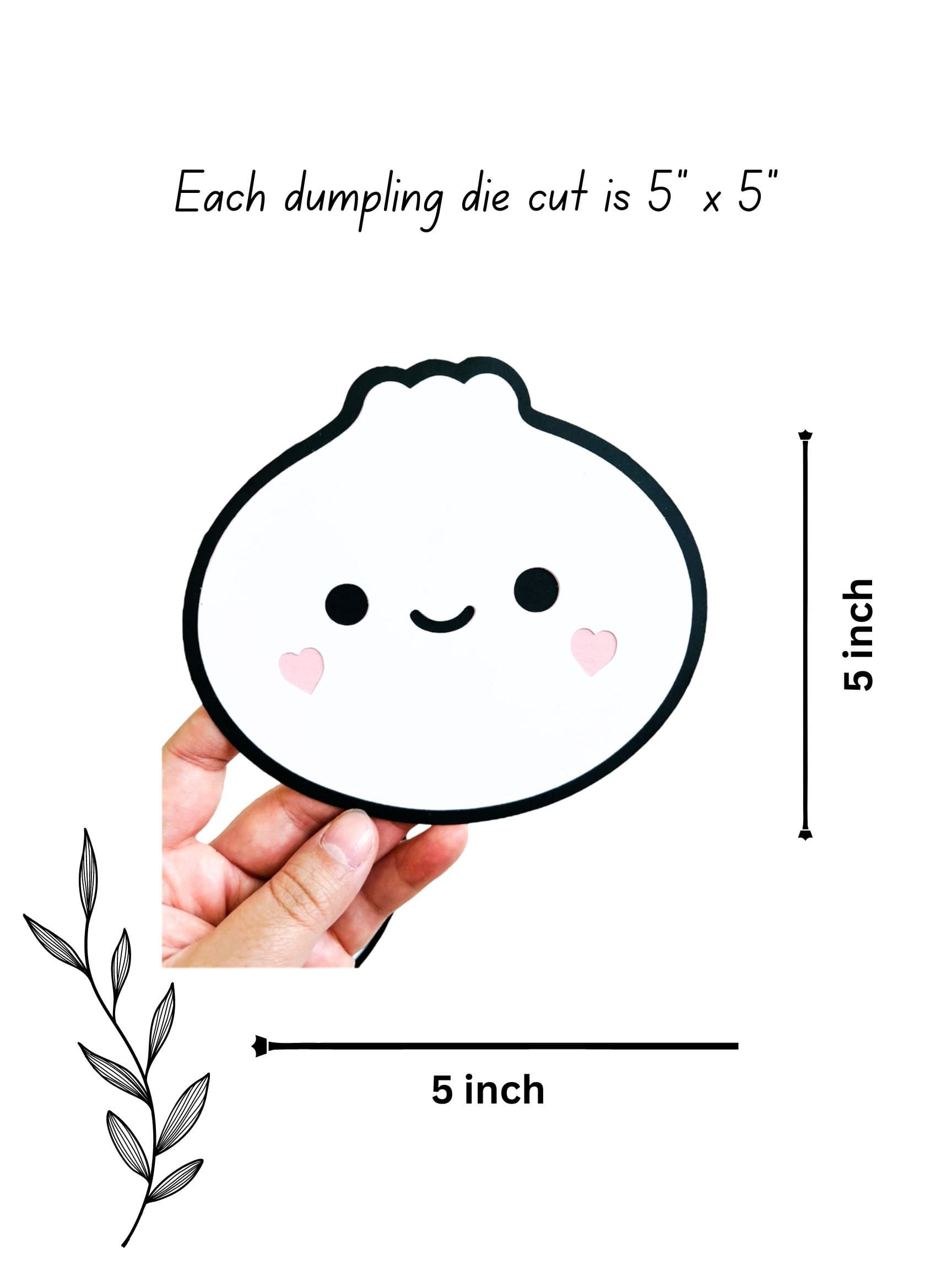 Layered Dumpling Banner For A Dumpling Baby Shower, Little Dumpling Party Decoration, Kawaii Asian Food Die Cut, Bao Baby Shower Party - image 3