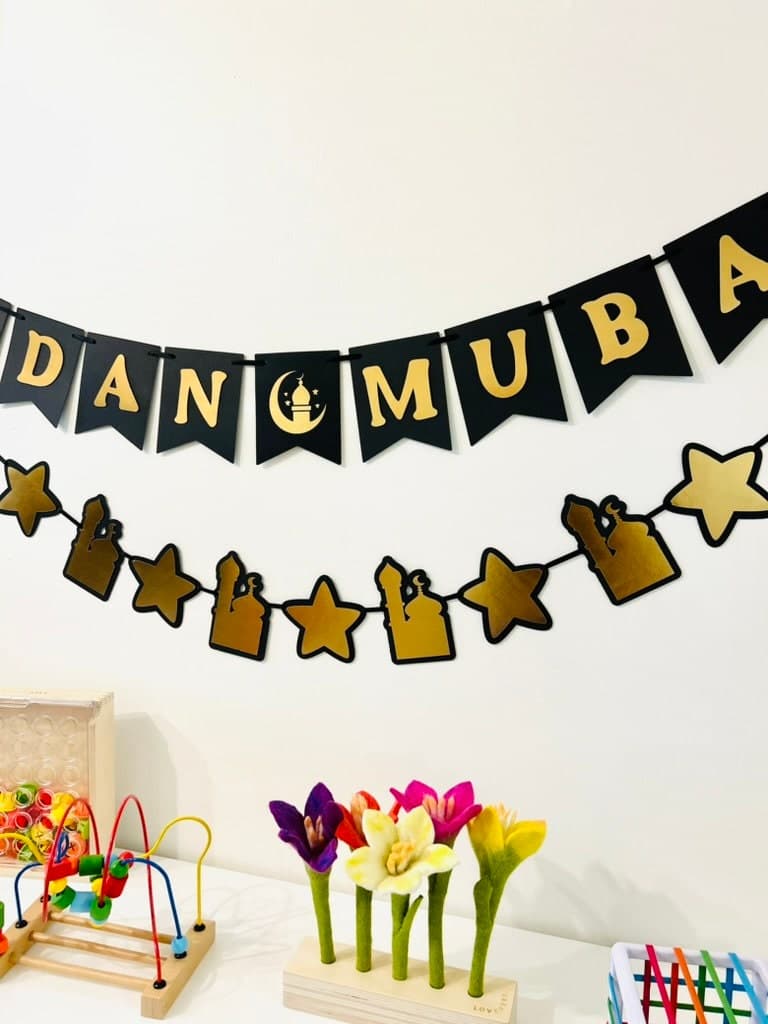 Ramadan Eid Decoration Muslim Eid Mubarak Banner Modern Ramadan Decor Mosque Banner