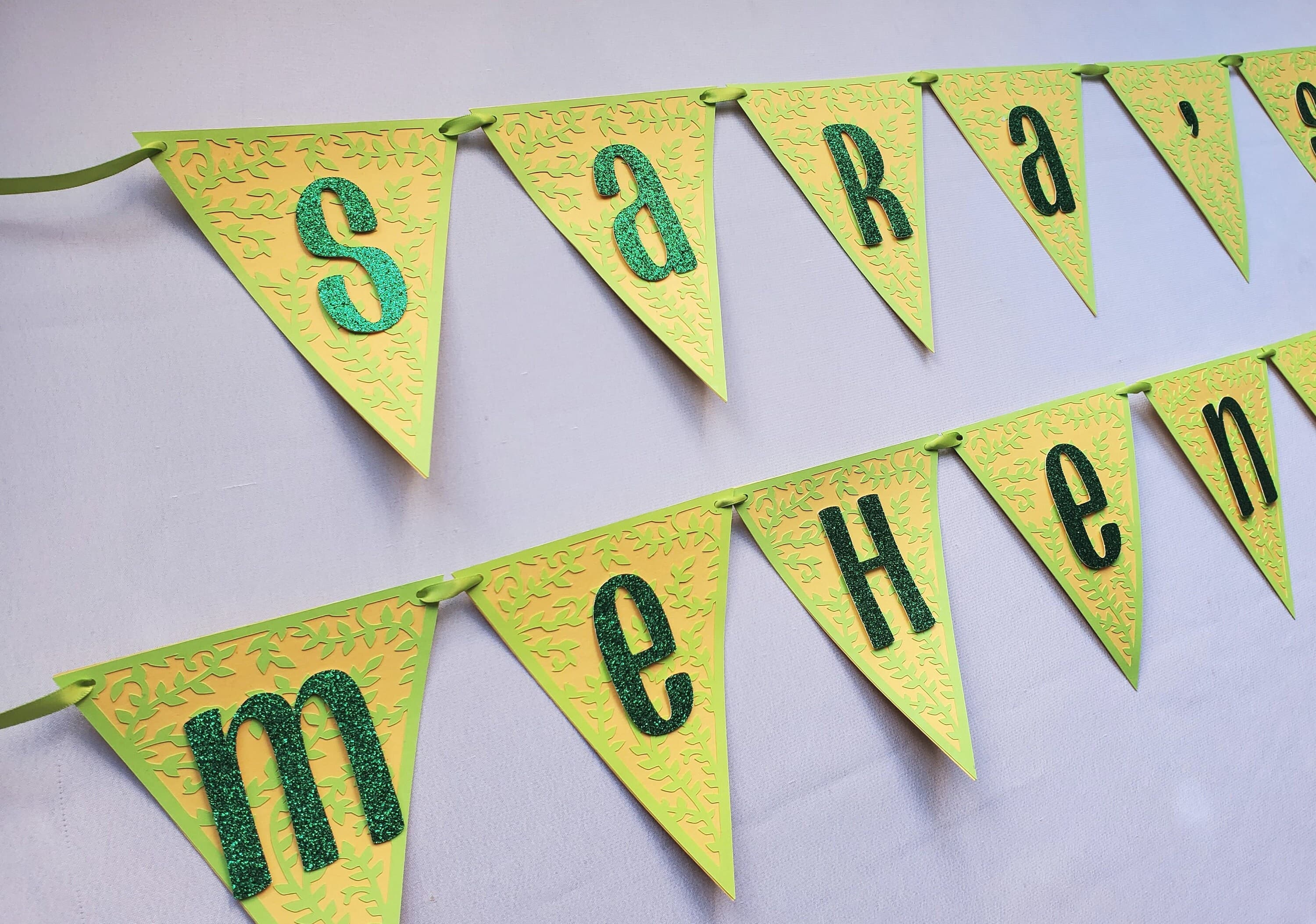 Customized Green and Yellow Banner for Mehndi Ceremony, Home Decoration for Sangeet Mehndi Dholki, Wall Hanging Decor for Mehendi Night - image 3