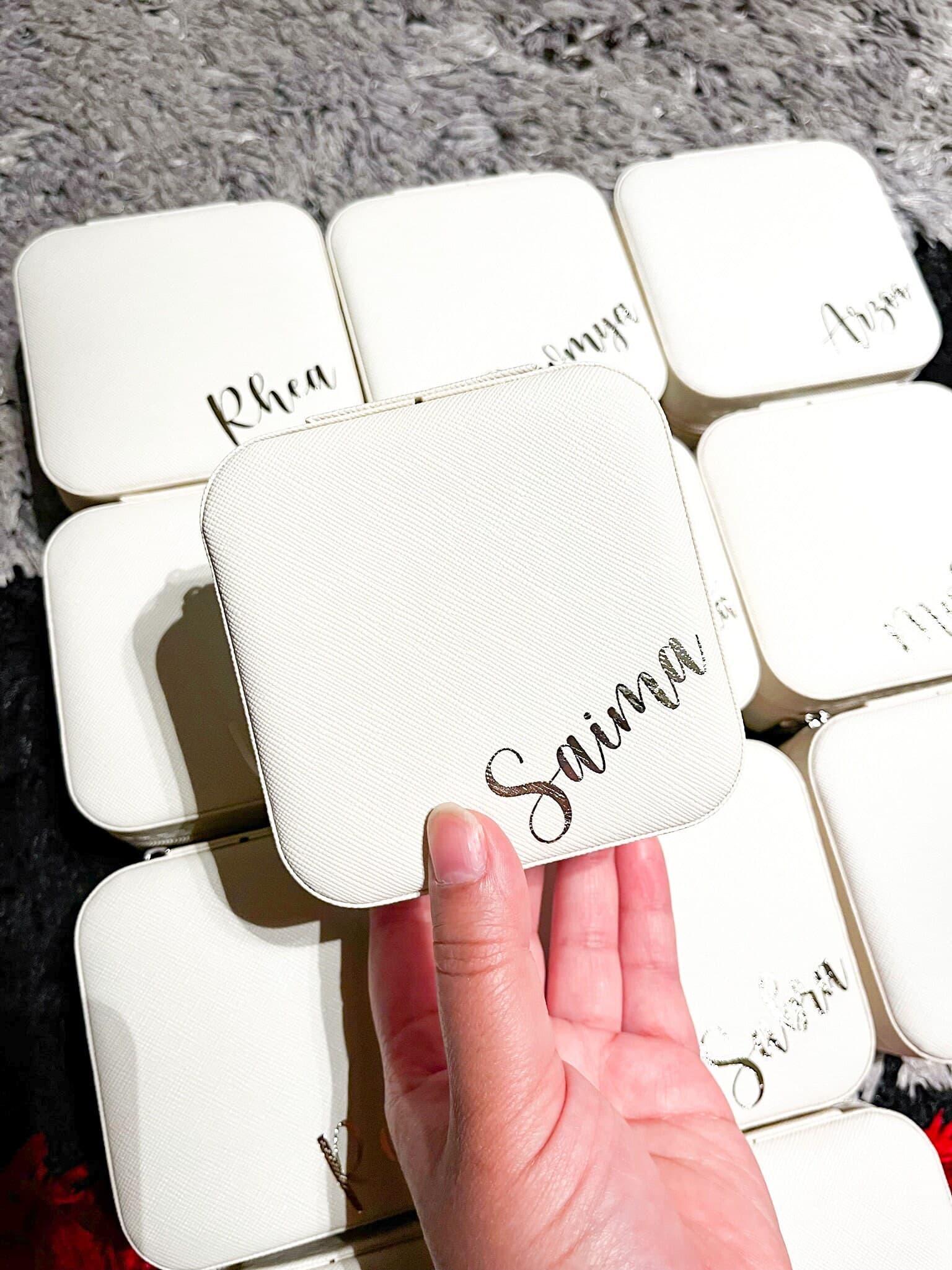 Personalized Travel Jewelry Box for Bridesmaids, Monogrammed Maid of Honour Jewellery Box, Bridesmaid Proposal Gift