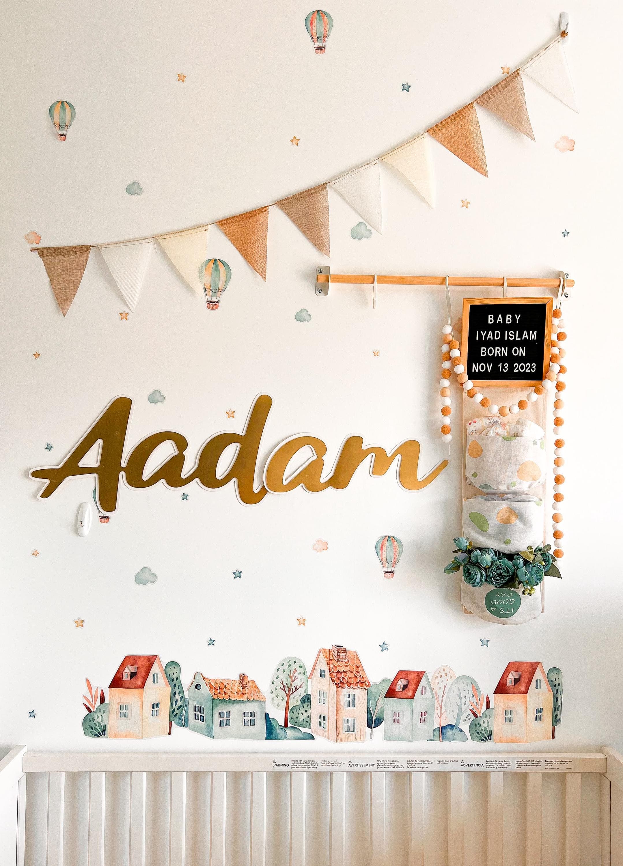 Nursery Name Sign, Nursery Decor, Personalized Nursery Decor, Name Cutouts for Nursery, Nursery Letters, Wall Art Above Crib, Boy Nursery - image 4