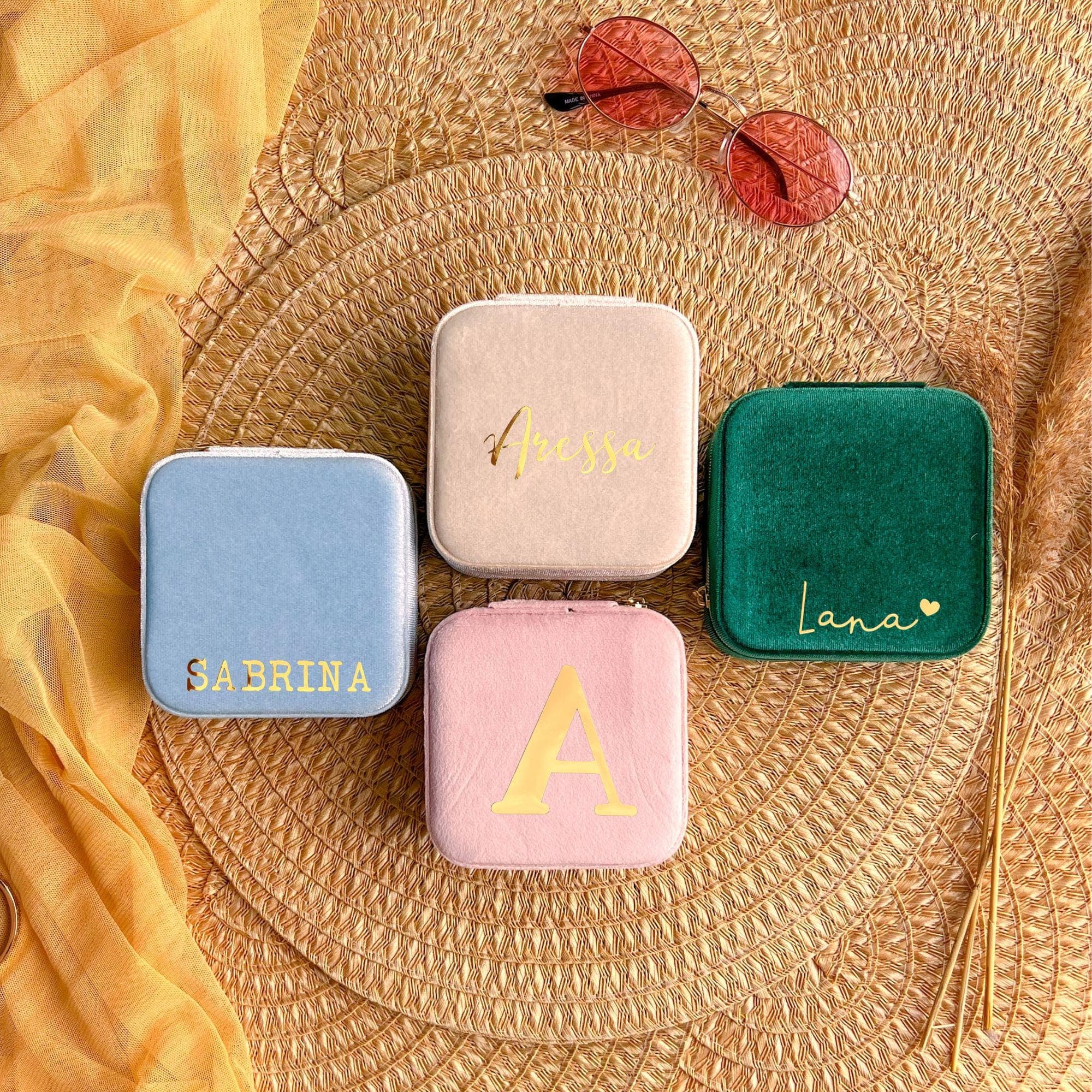 Personalized Jewelry Box Velvet, Bride Gift, Bridal Party Gifts Bridesmaid Gifts Proposal, Valentine's Gifts for Her, Personalized Gift - image 5