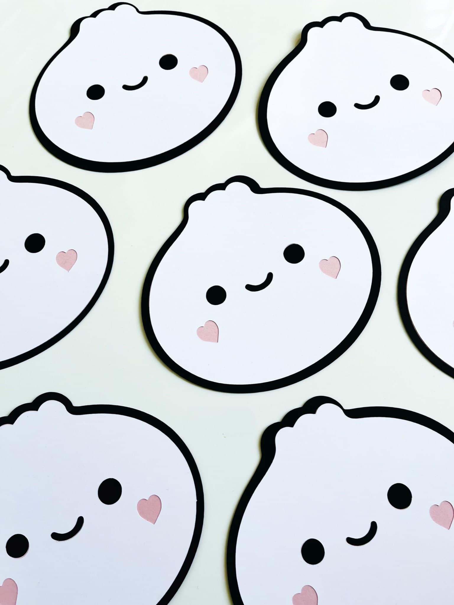 Layered Dumpling Die Cut For A Dumpling Baby Shower, Little Dumpling Party Decoration, Kawaii Asian Food Die Cut, Bao Baby Shower Party