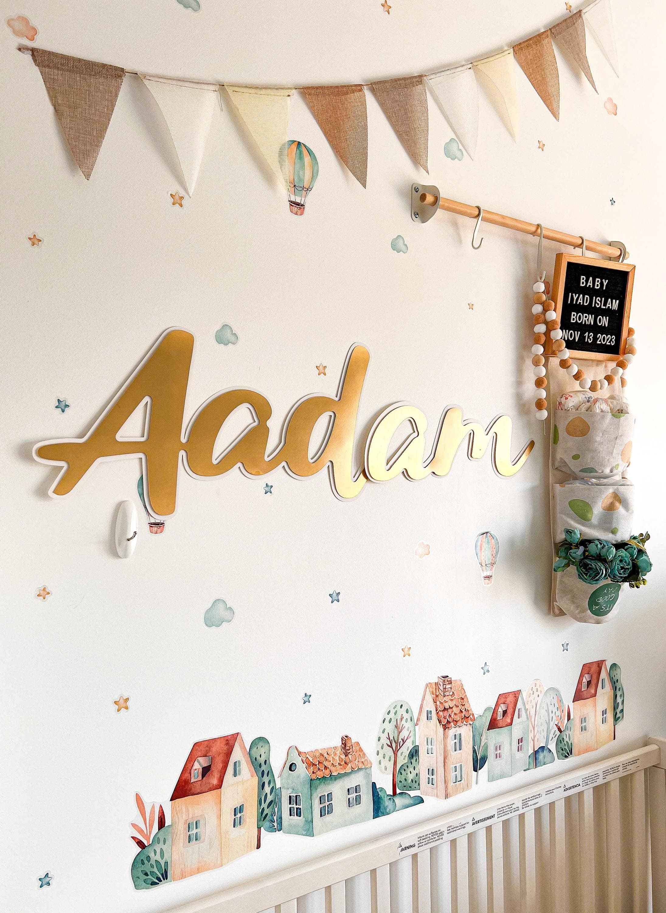 Nursery Name Sign, 3D Custom Name Sign, Baby Shower Backdrop Name Announcement, Nursery Theme, Crib Sign, Layered Baby Name Sign, Above Crib - image 4