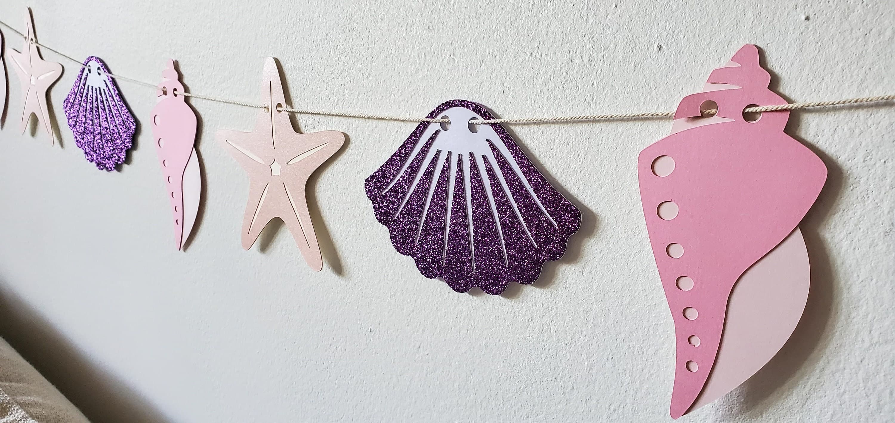 Under The Sea Banner For Mermaid Party, Nautical Baby Shower Decoration For Kid's Ocean Party, Sea Creatures Garland - image 3