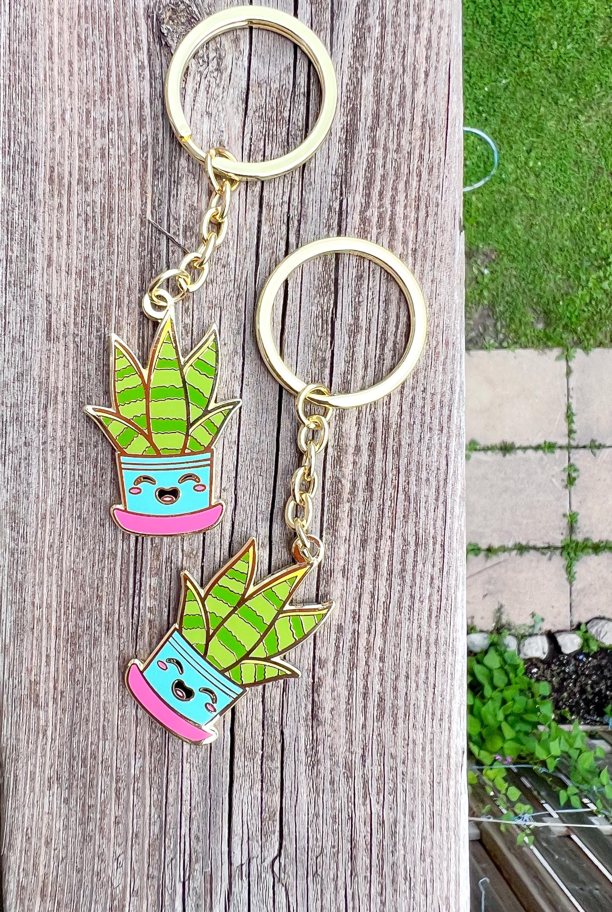 Plant Leaf Keyring Accessories Bag Charm Plant Keyrings Plants lovers , Crazy Plant Lady