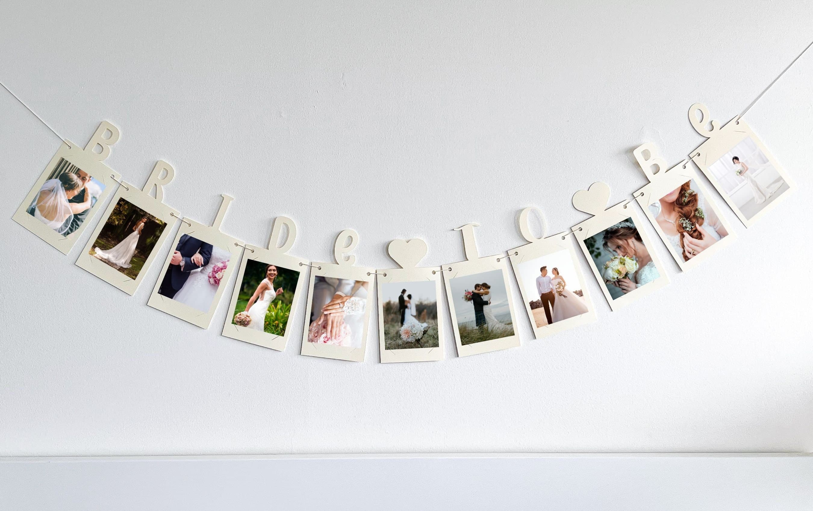 Hen Party Photo Banner, Bride To Be Garland Decor, Bunting for Engagement Party, Bridal Shower with Slits for Photos