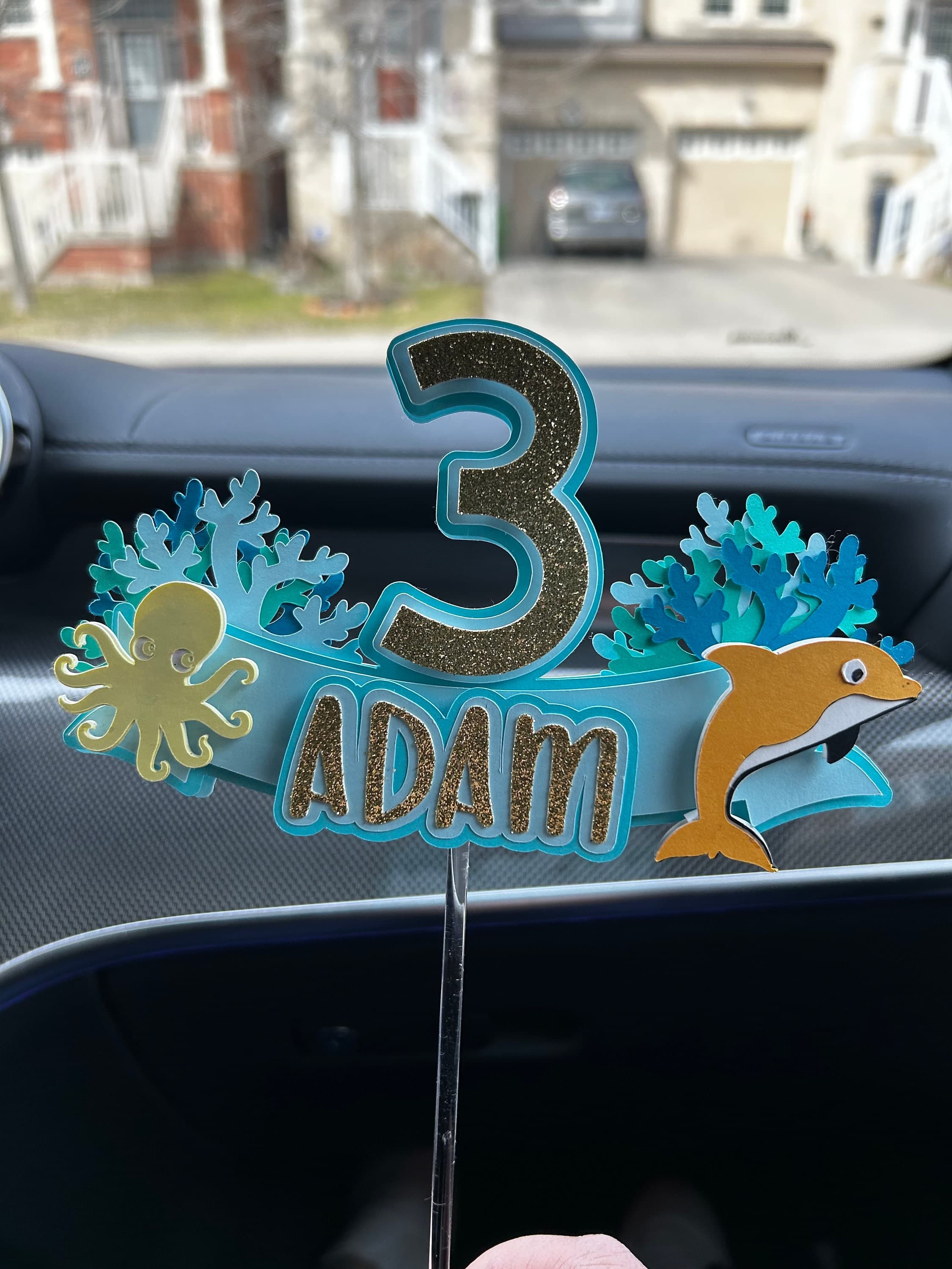 Customized Cake Topper for Under The Sea, Octopus, Whale Theme, Under The Sea Theme - image 3