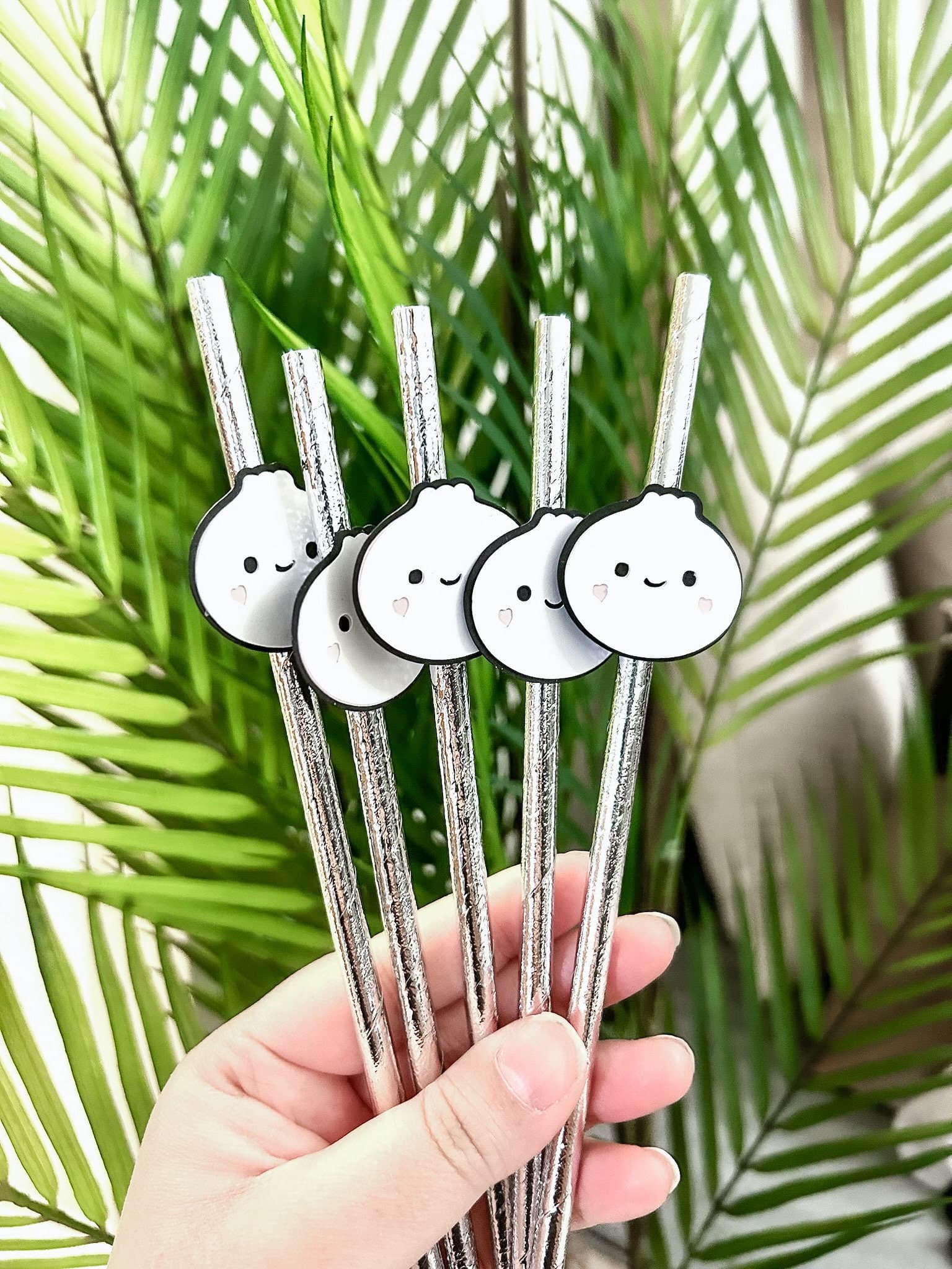 Dumpling Paper Straws For A Dumpling Baby Shower, Little Dumpling Party Decoration, Kawaii Straw, Dumpling Straws 10 PCS, Straw Decoration