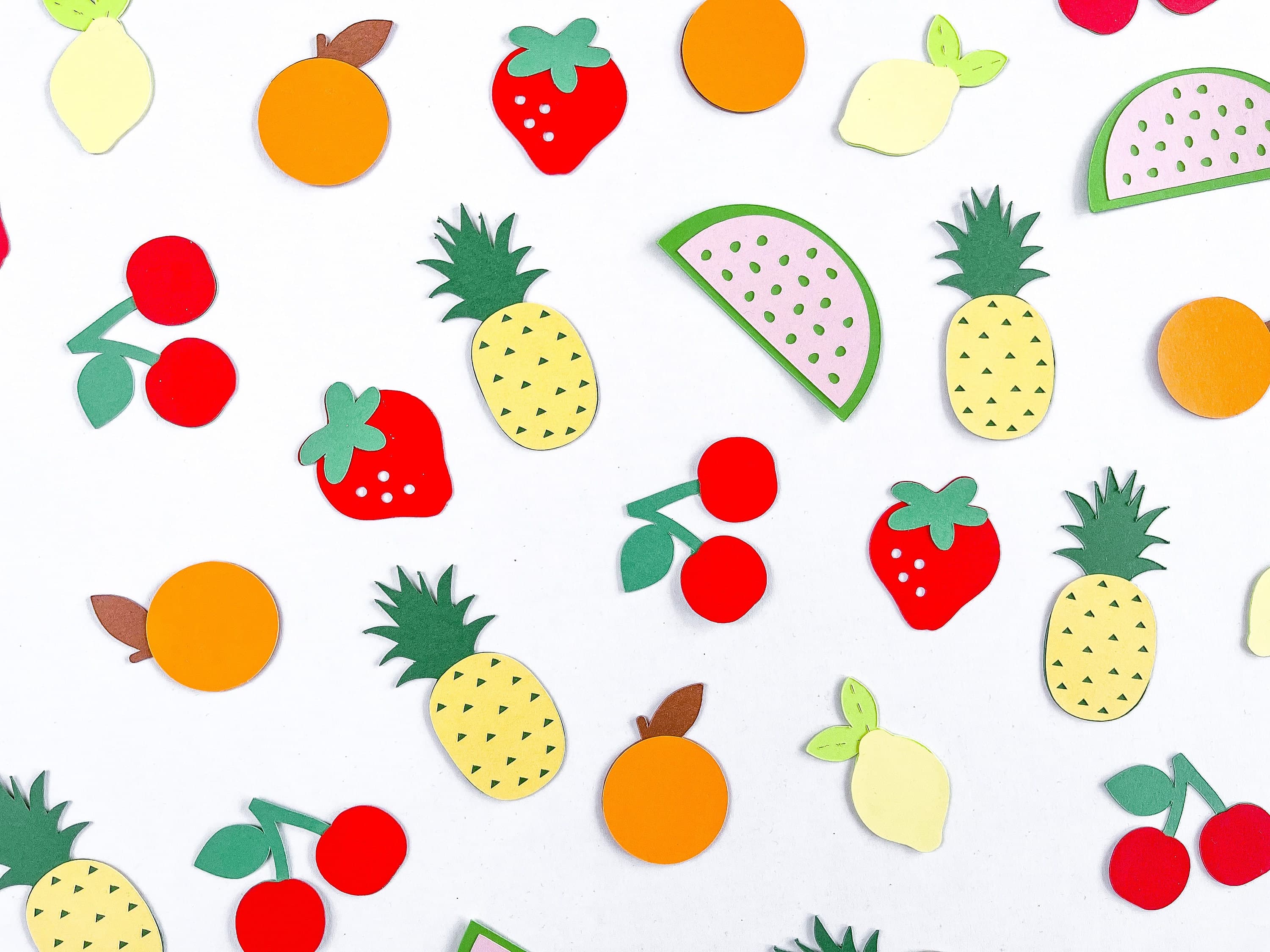 50 Piece Mixed Fruit Confetti For a Two-tti Fruty Party, Fruit Themed Party Decor, Summer Party Decoration, Baby Shower Table Confetti