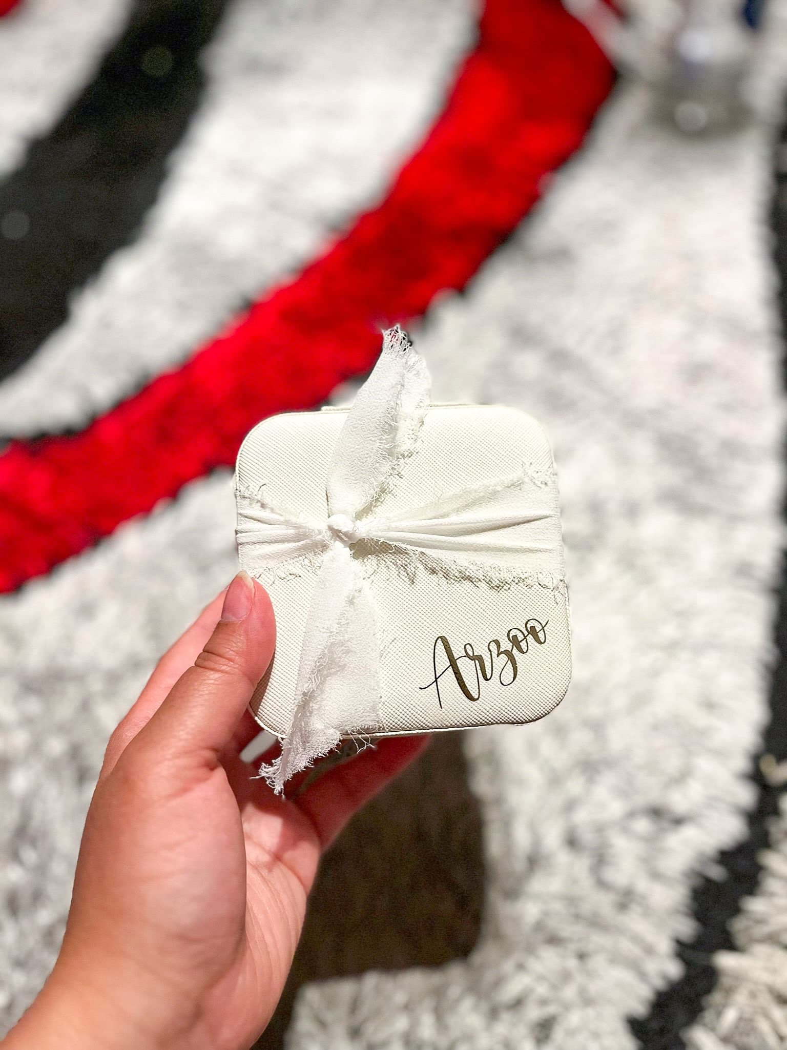 Personalized Travel Jewelry Box for Bridesmaids, Monogrammed Maid of Honour Jewellery Box, Bridesmaid Proposal Gift - image 3