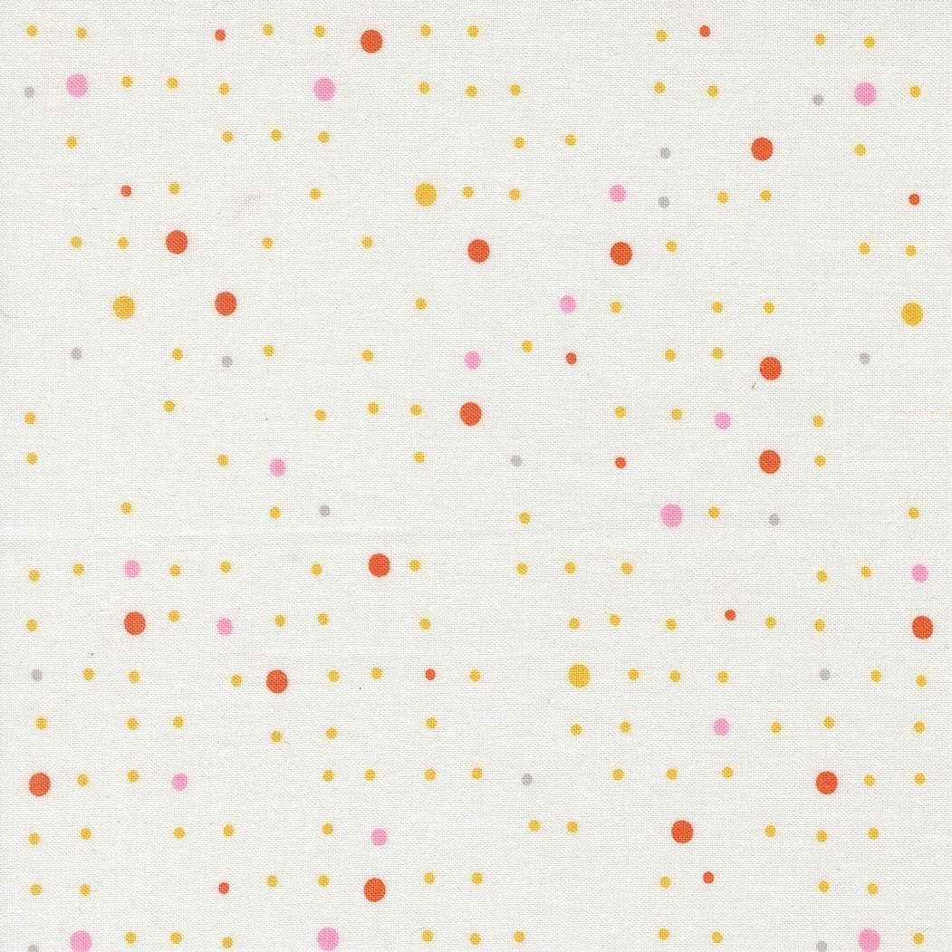 Modern Cotton Fabric by the Yard - Balisong Dapple Dot Coconut - Zen Chic for Moda 11665-11