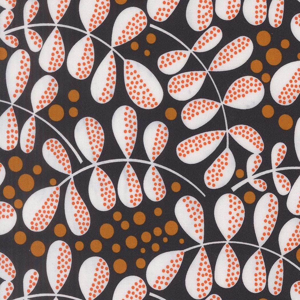 Modern Cotton Fabric by the Yard - Balisong Fern Fiesta Midnight - Zen Chic for Moda 11663-12