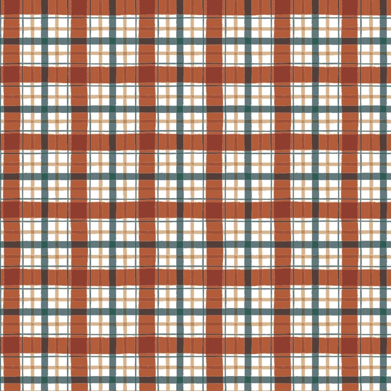 Plaid Cotton Fabric by the Yard - Holiday Spice Plaid Multi - Camelot 66220306-1