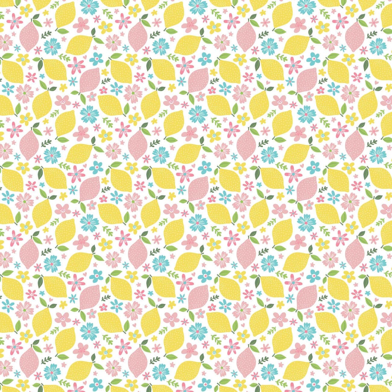 Lemon Cotton Fabric by the Yard - Pucker Up Life Gives You Lemons White - Puck Selders for Camelot 89220103-1