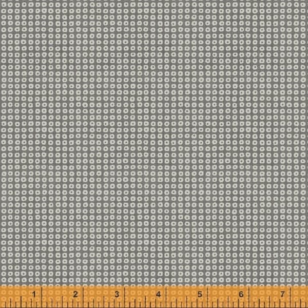 Blender Cotton Fabric by the Yard - Lofi Circular Squares Steel - Windham 52504-6
