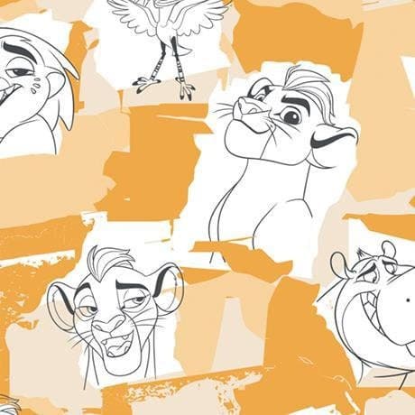 The Lion Guard Fabric by the Yard - Team Roar Orange - Camelot 85250104-6