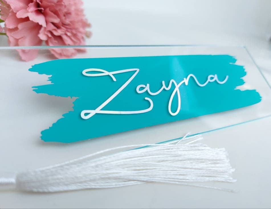 Personalised acrylic bookmarks,customized bookmarks,name bookmarks ,