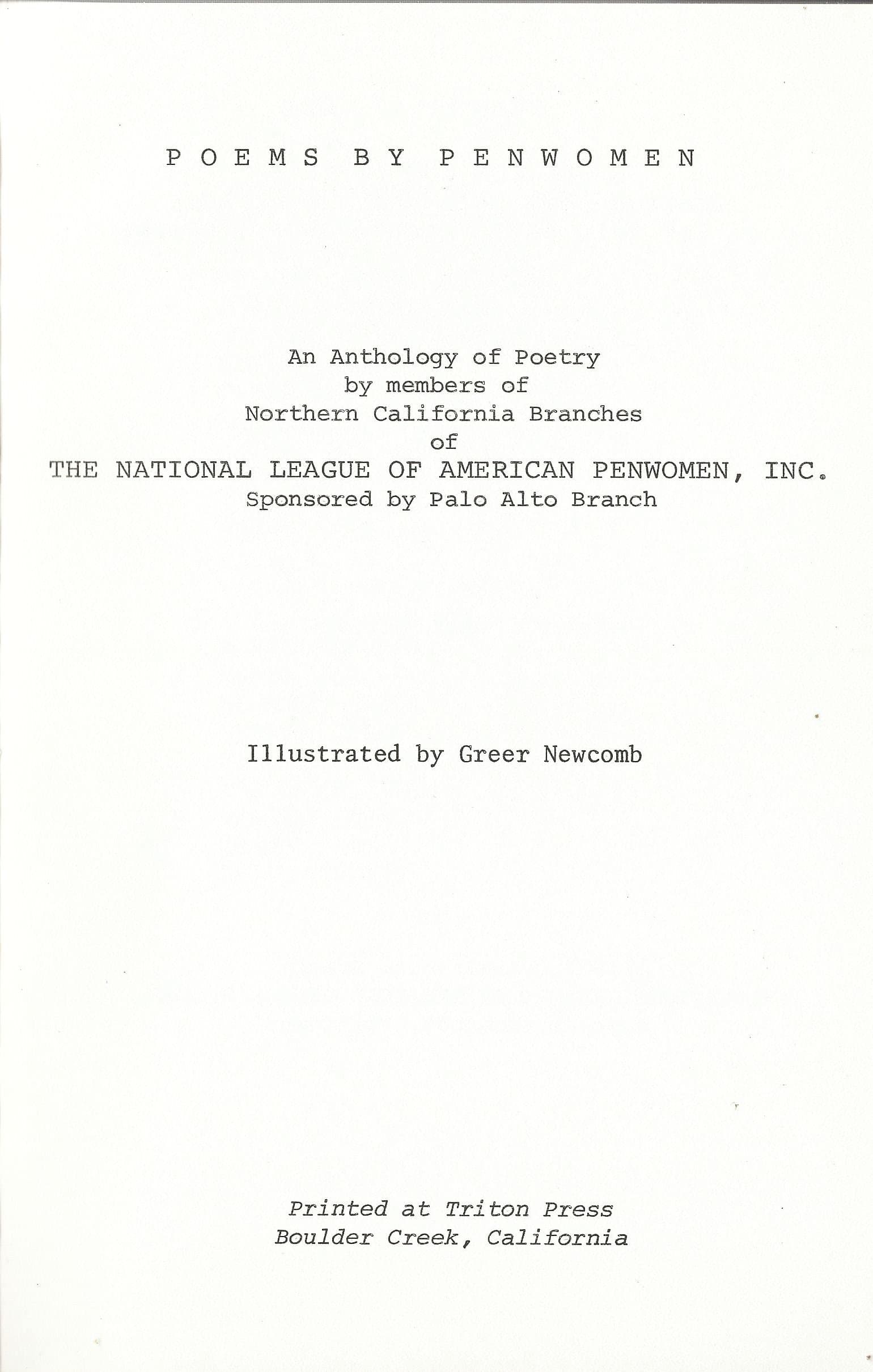 A Poetry Anthology: Poems by Penwomen, Palo Alto California 1977 - image 3