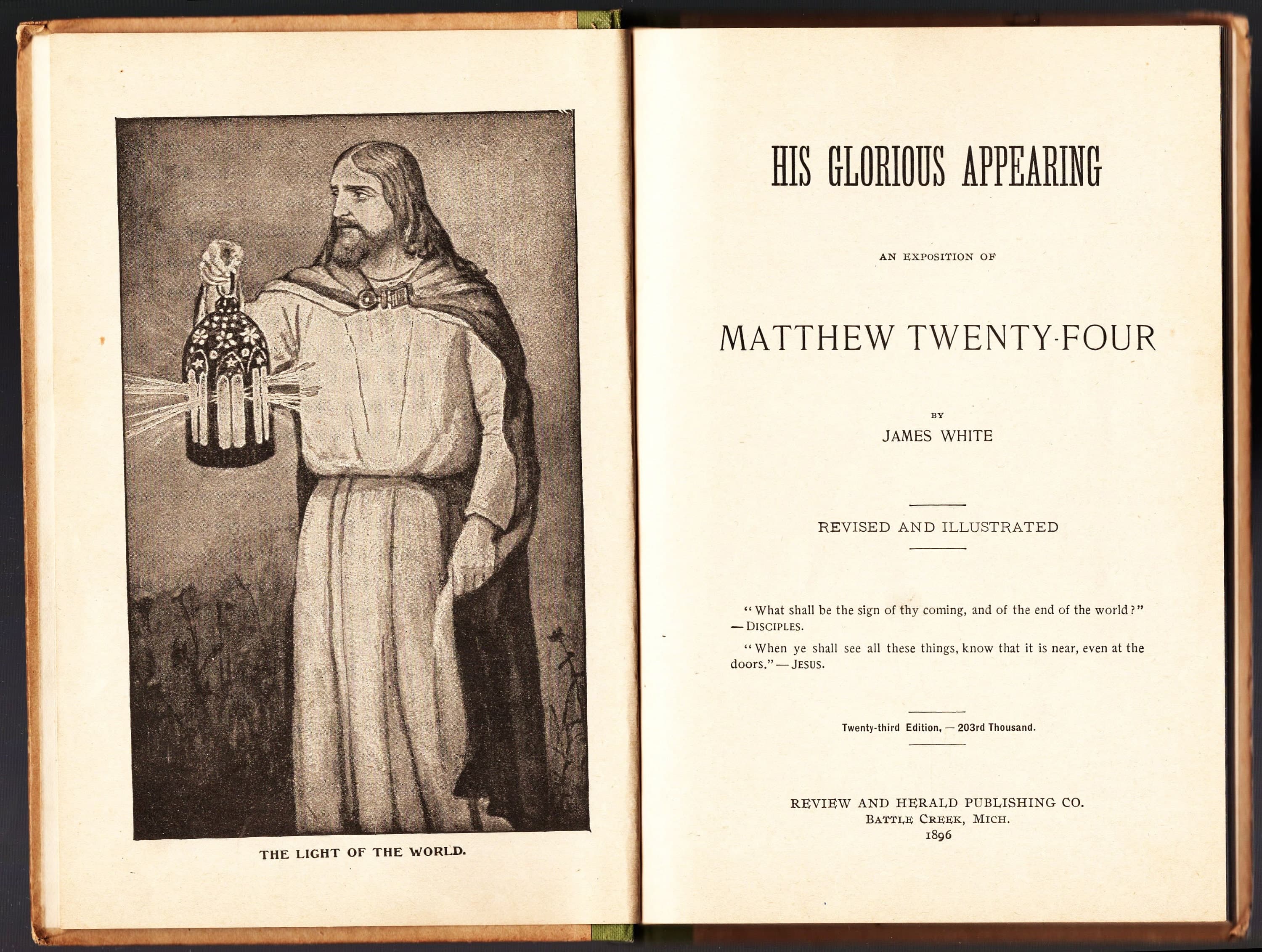 His Glorious Appearing: an Exposition of Matthew Twenty-Four (Illustrated), Review and Herald Publishing Co., 1896 - image 3