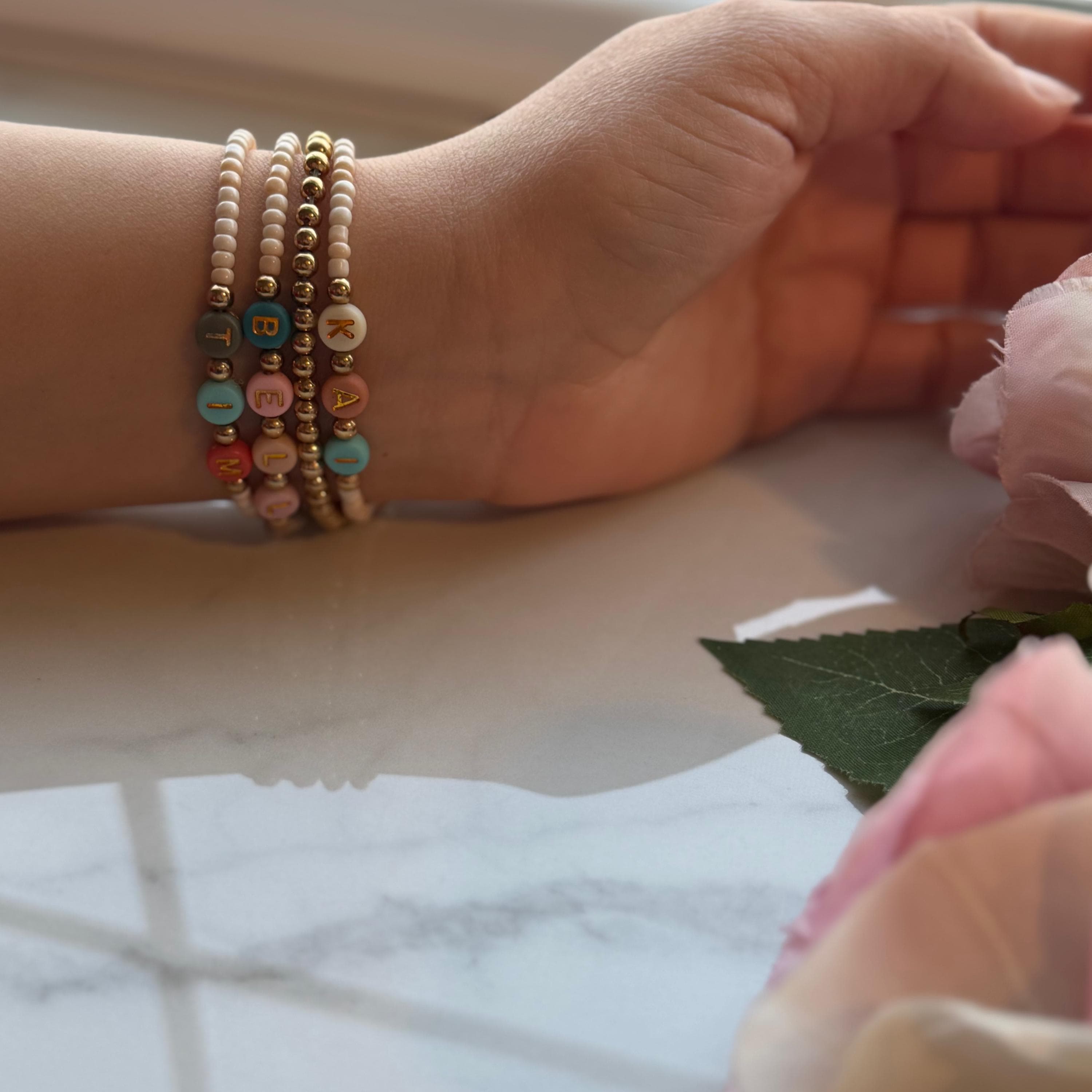 Friendship bracelet  Beaded apple band, Personalized text Apple Watch Band | handmade Beaded Watch Band |  Apple bracelet band, - image 4