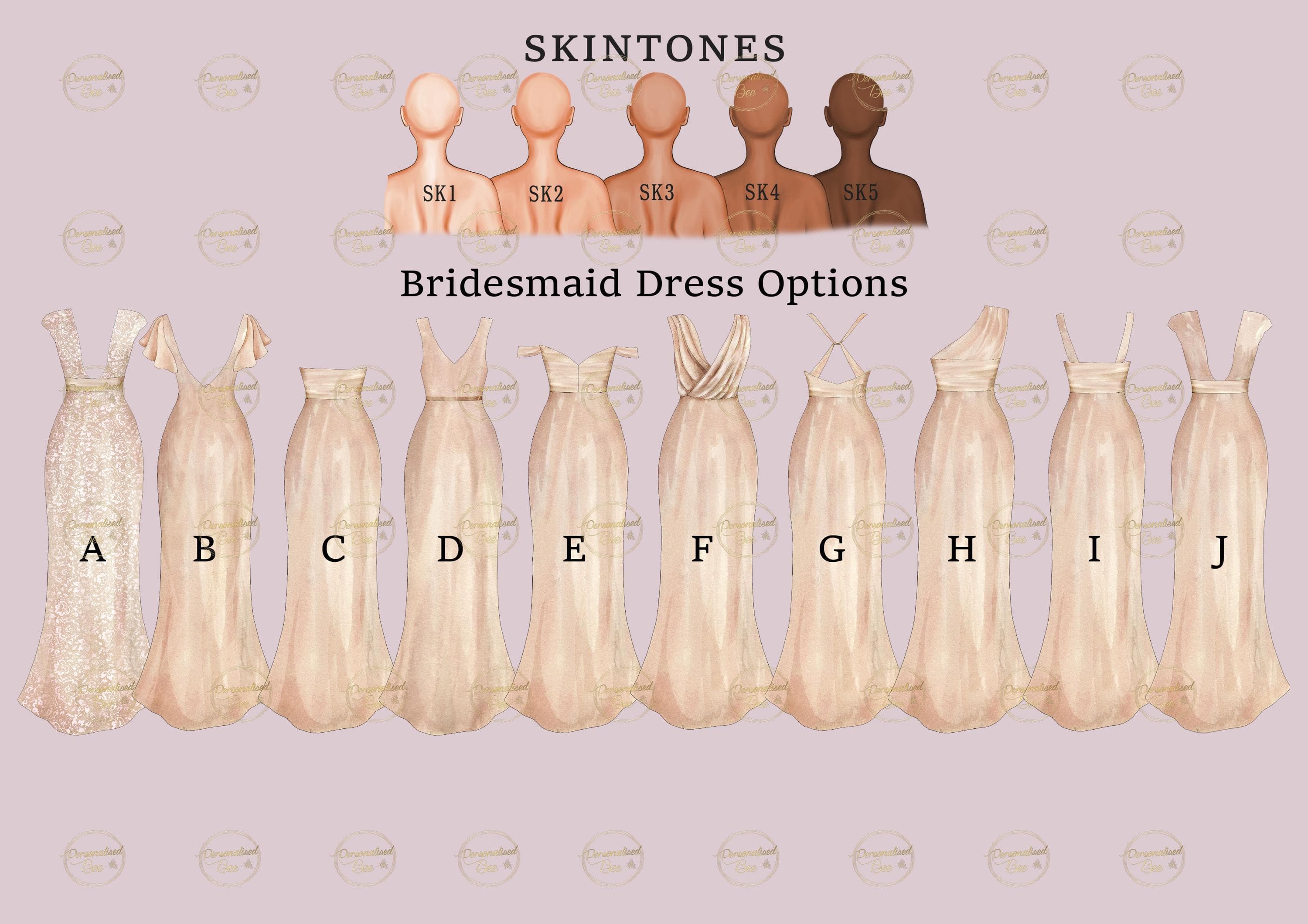 Personalised Maid of Honour Print | Bride & Bridesmaid Custom Portrait | Wedding Day Gift | Thank You Keepsake | Bridal Party Digital Art - image 3