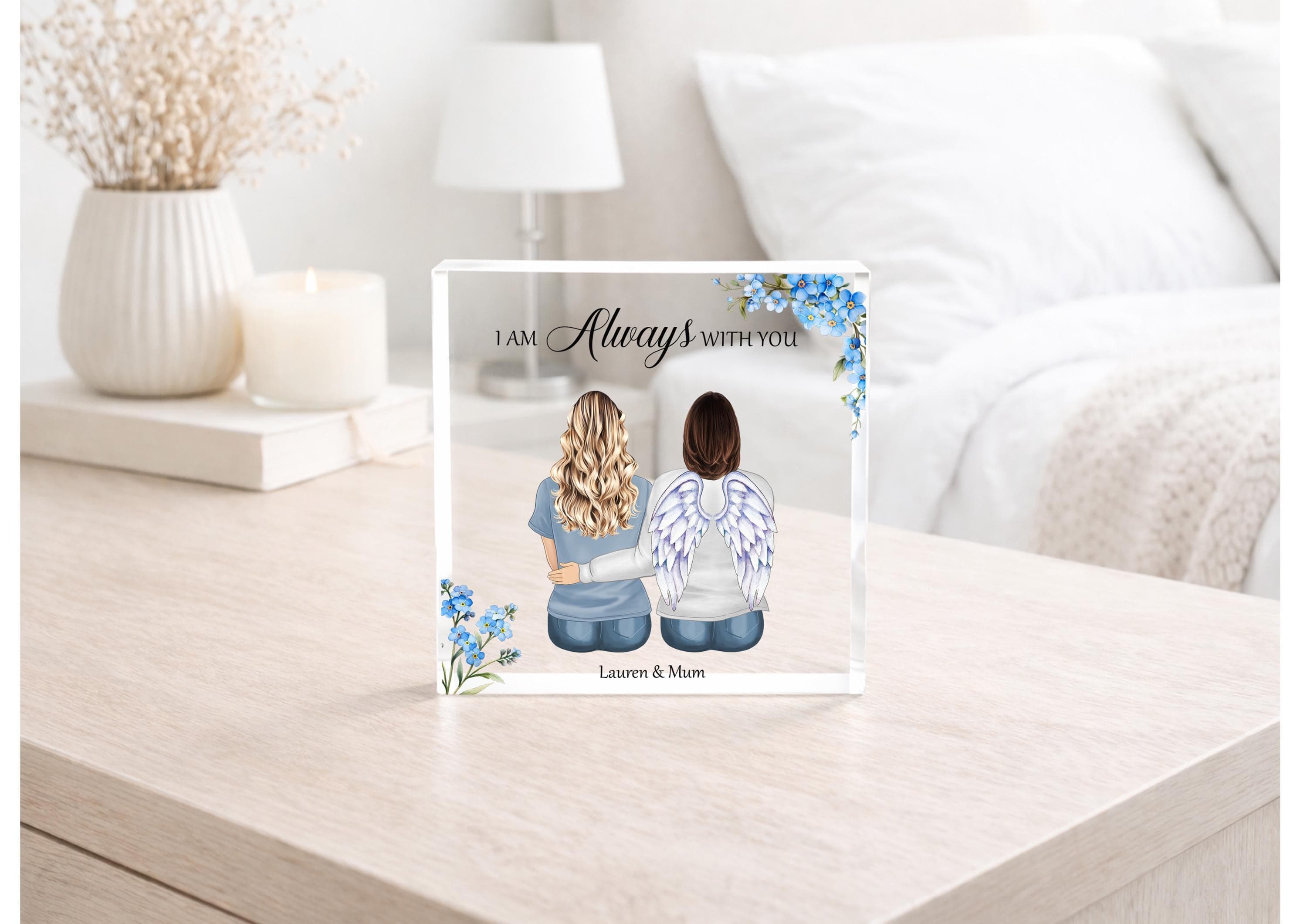 Loss of Mum Memorial Acrylic Block | Bereavement Gift for Daughter | In Loving Memory Mum | Sympathy Gift | Mothers Day Remembrance
