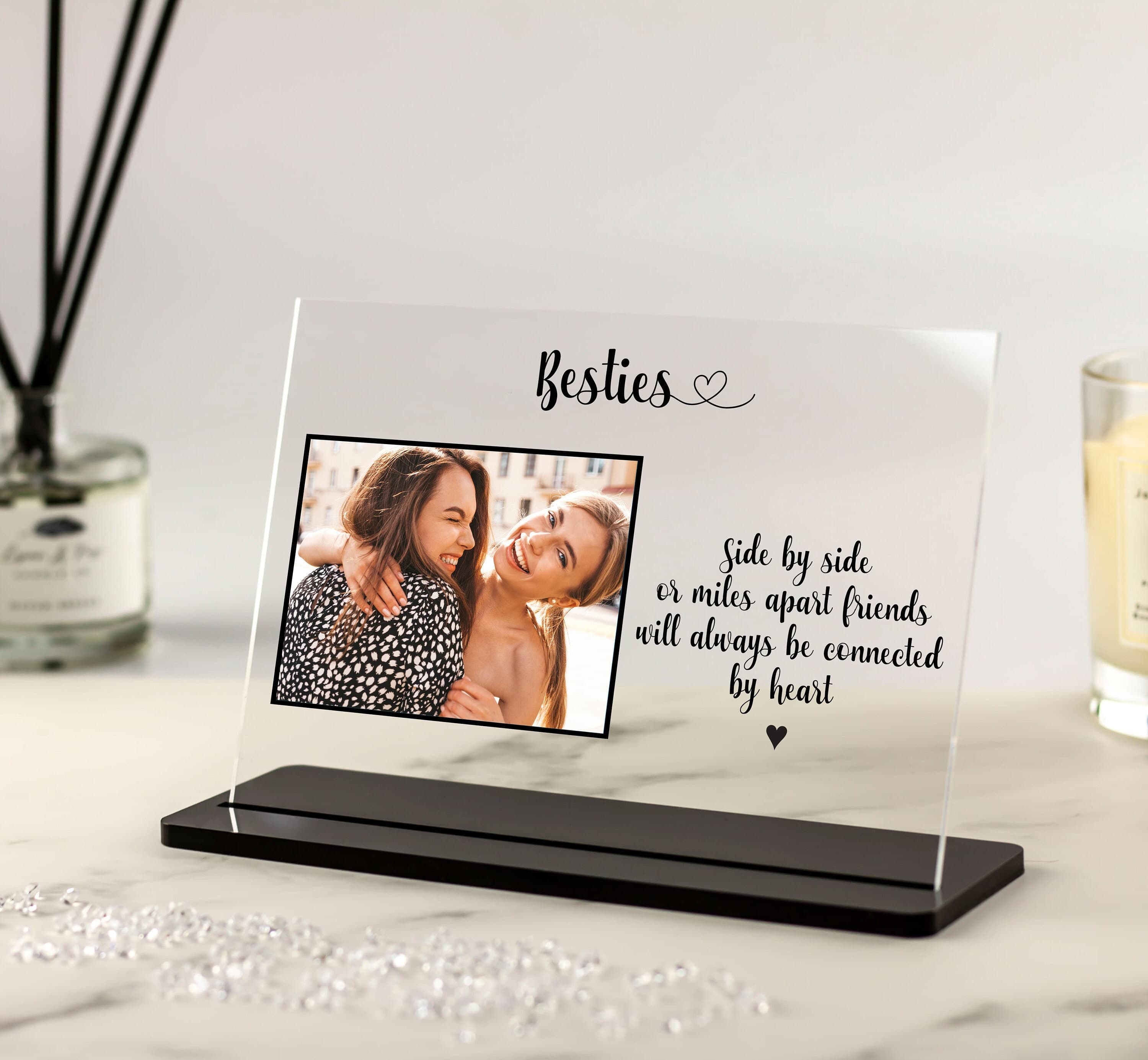 Best Friend Gifts, Photo Keepsake, Custom Print, Personalised Gift for BFF, Birthday gift for Friend, Plaque with stand, letterbox gift
