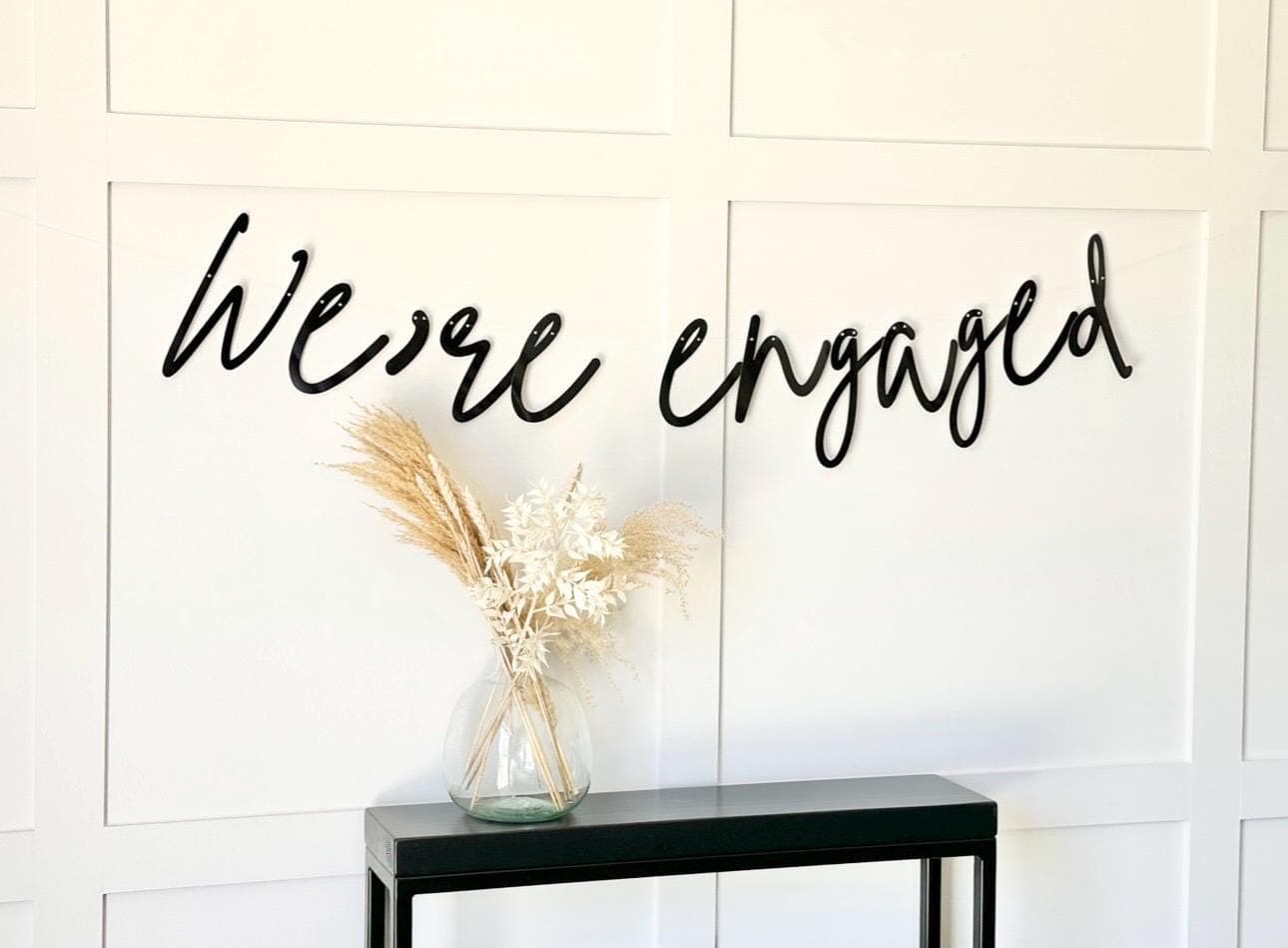 Engagement Banner: Metallic Gold 'Finally Engaged' Bunting - image 3
