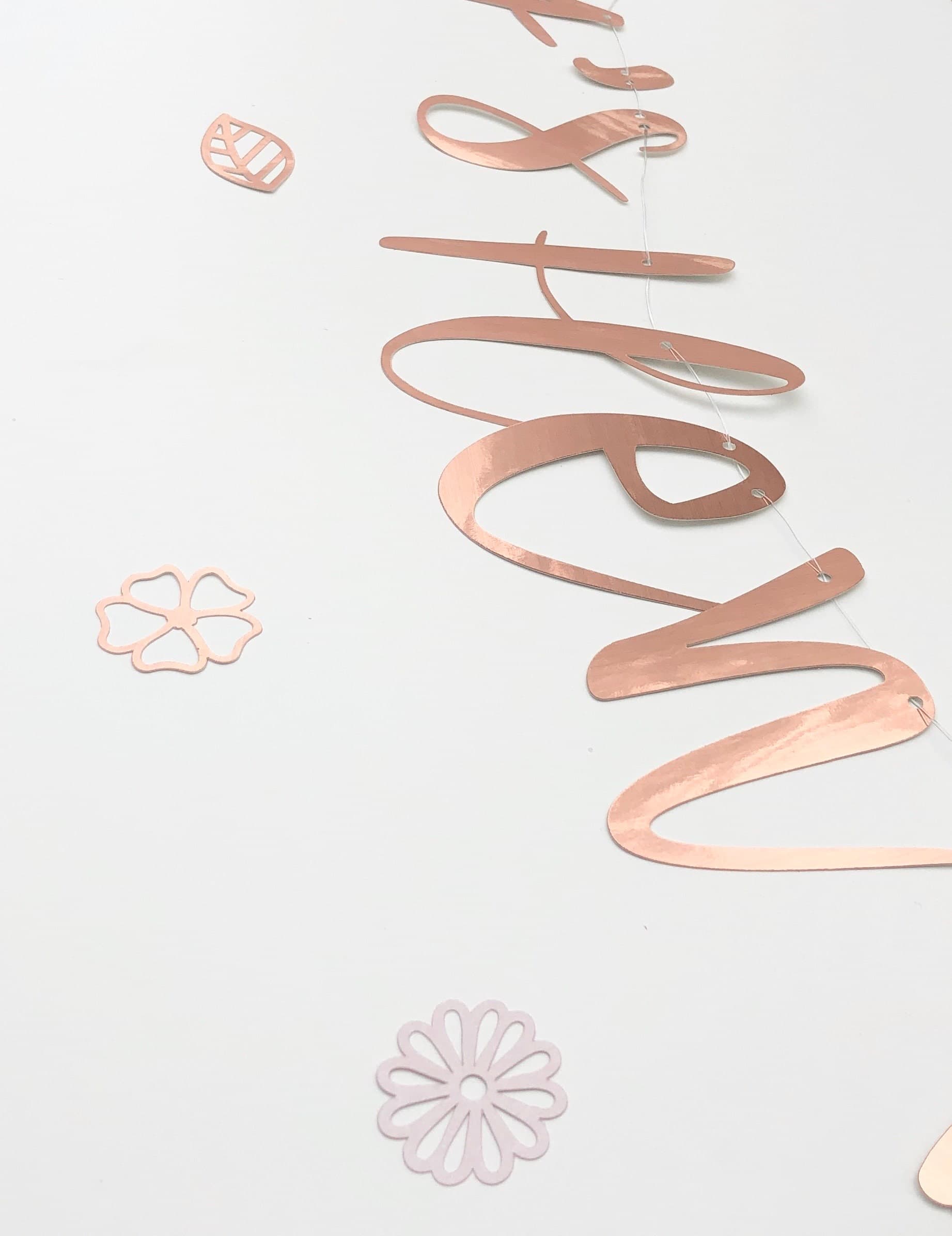 Personalized Rose Gold Hen Do Banner: Metallic Party Garland - image 3