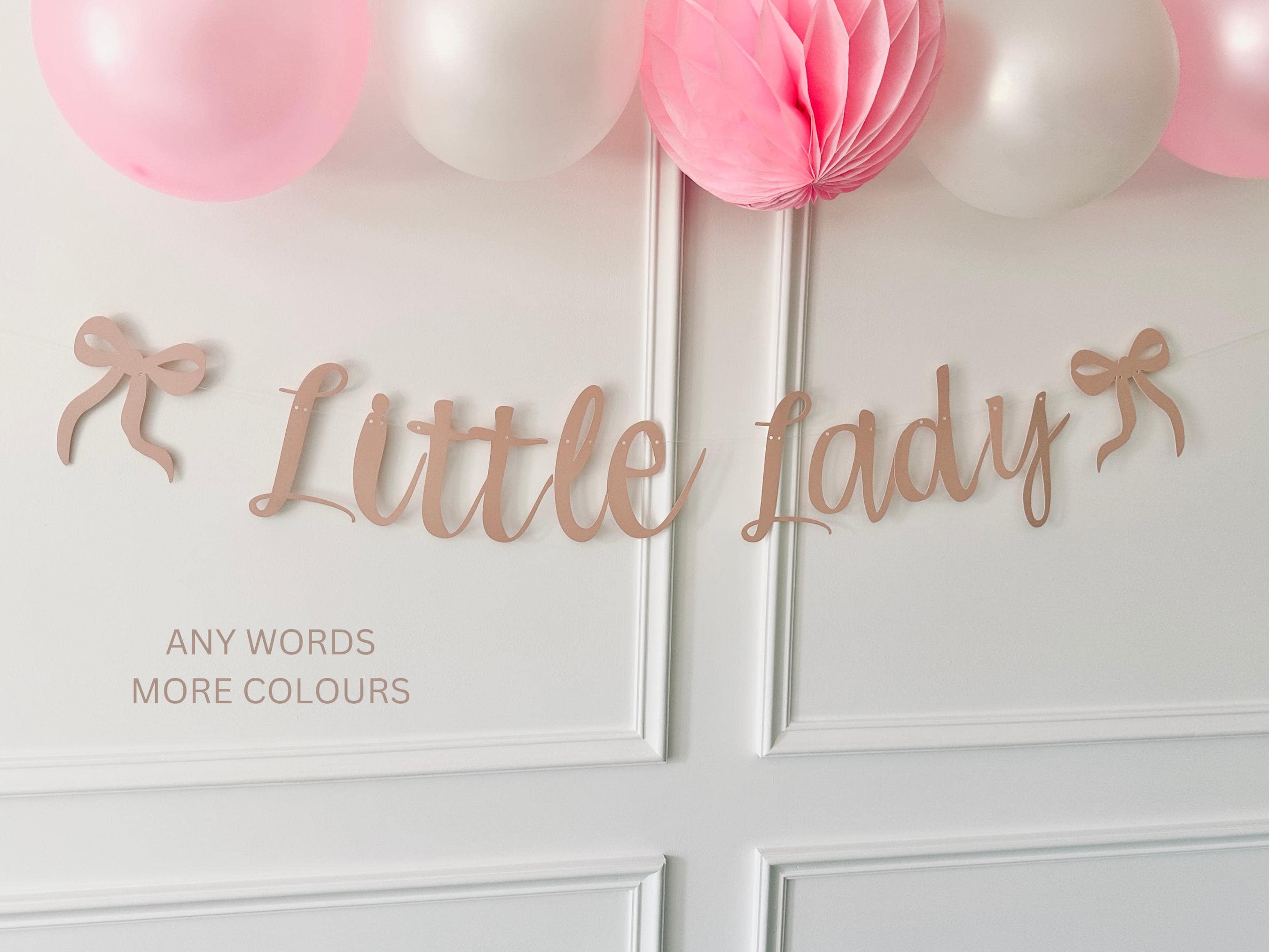 Baby Shower Banner, Bow Ribbon Sign, Baby Shower Bunting, Baby Shower Garland, Custom Baby Shower, Baby Shower Decor, Baby Shower Backdrop