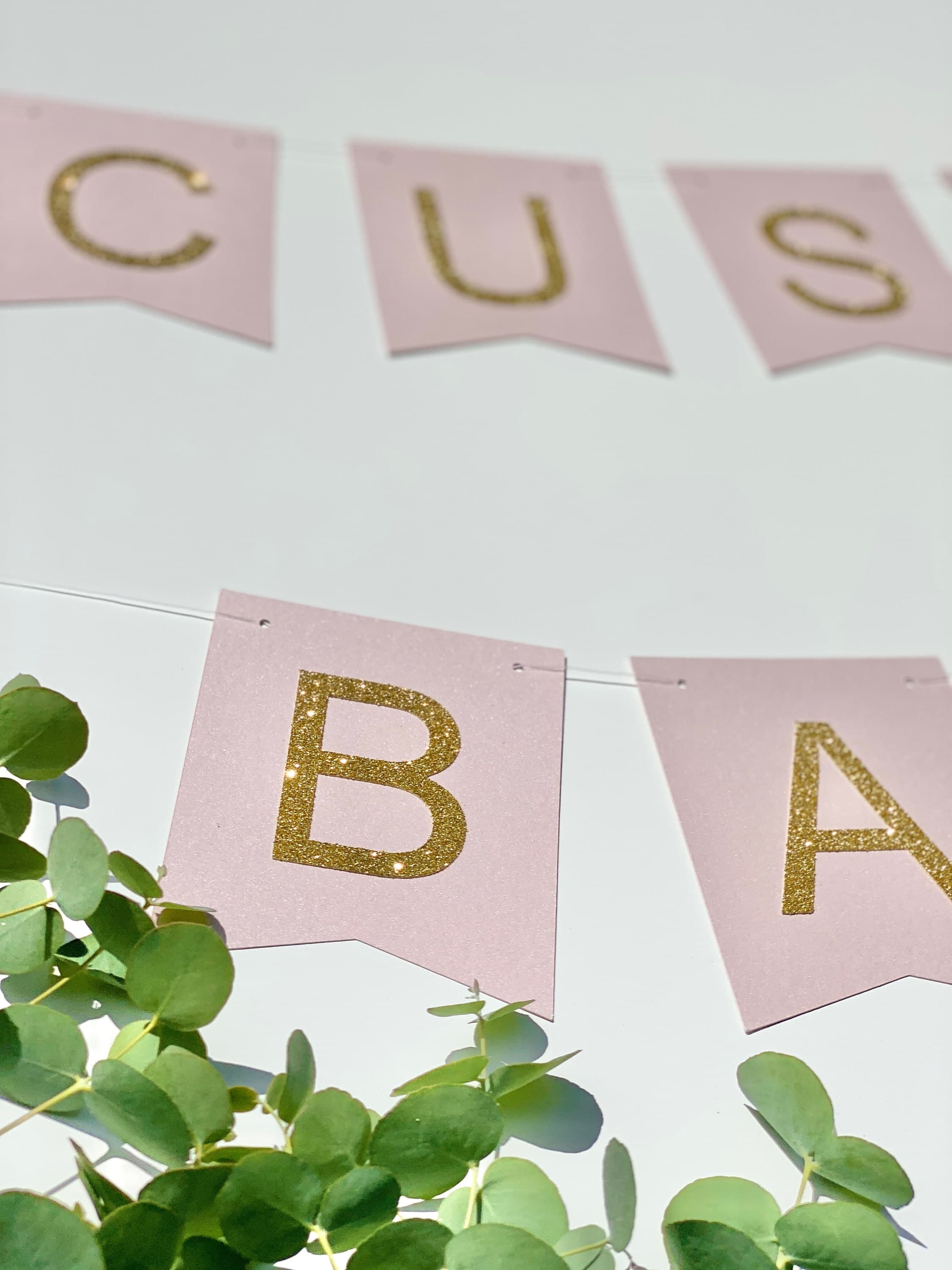 Custom Banner, Gold Custom Banner, Custom Bunting, Birthday Banner, Gold Name Bunting, Custom Sign, Flag Banner, Personalised Banner - image 3