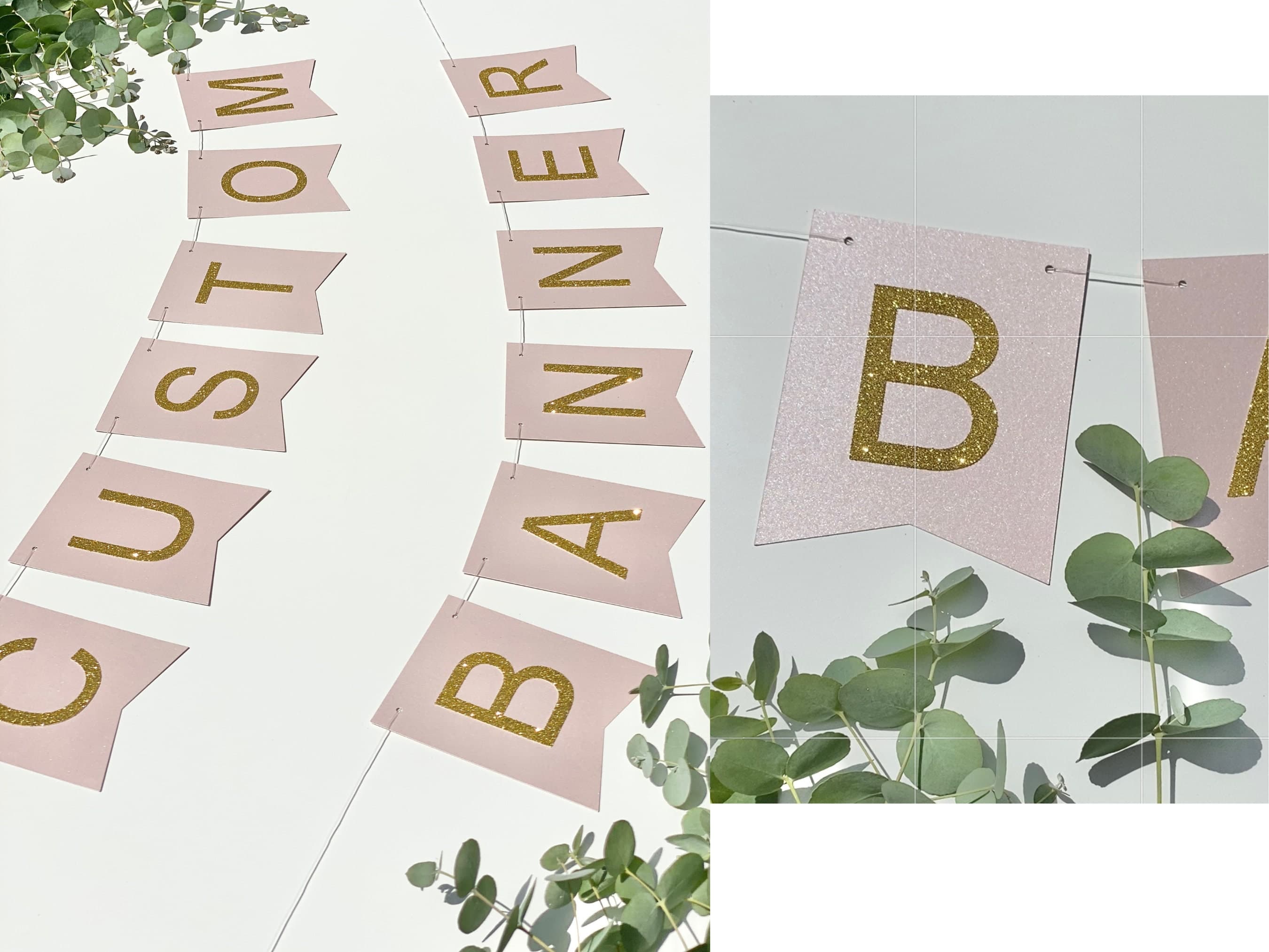 Custom Banner, Gold Custom Banner, Custom Bunting, Birthday Banner, Gold Name Bunting, Custom Sign, Flag Banner, Personalised Banner