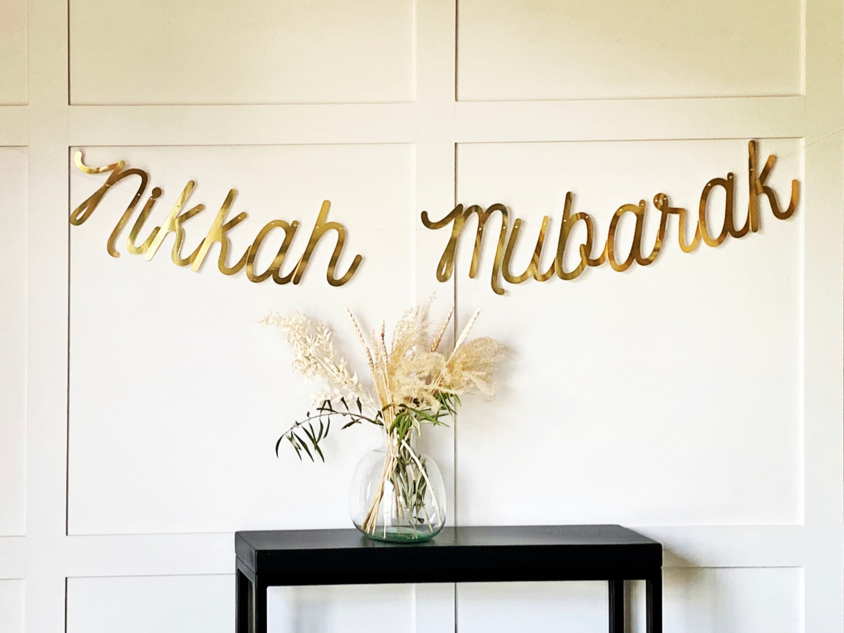 Personalized Metallic Eid Mubarak Banner: Custom Garland Sign