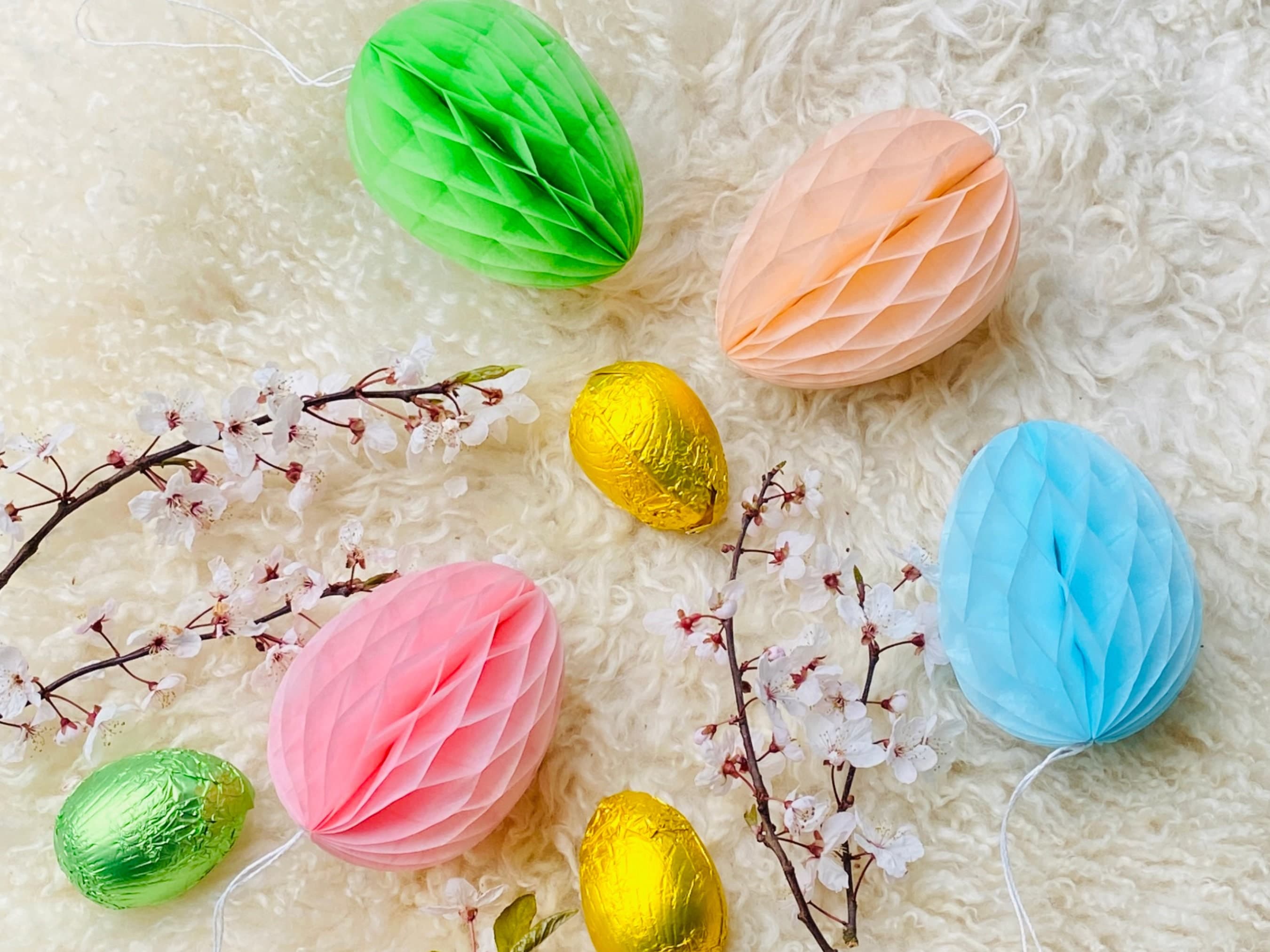 Easter Hanging Eggs, Easter 3D Eggs, Easter Table, 3D Eggs Decorations, Paper Easter Eggs, Hanging Easter Decor
