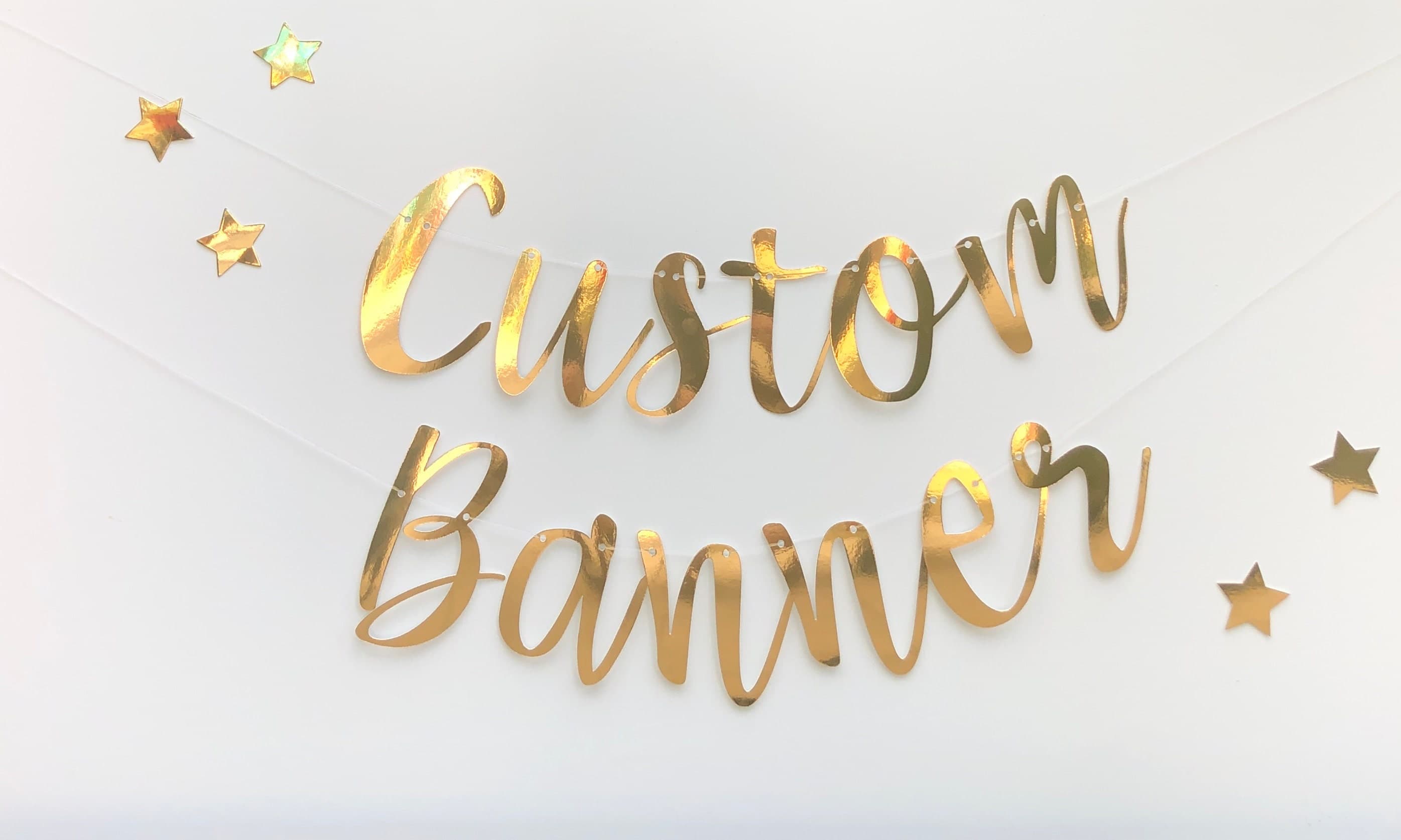 Gold Banner, Customised Banner, Custom Banner, Custom Bunting, Birthday Banner, Name Bunting, Name banner