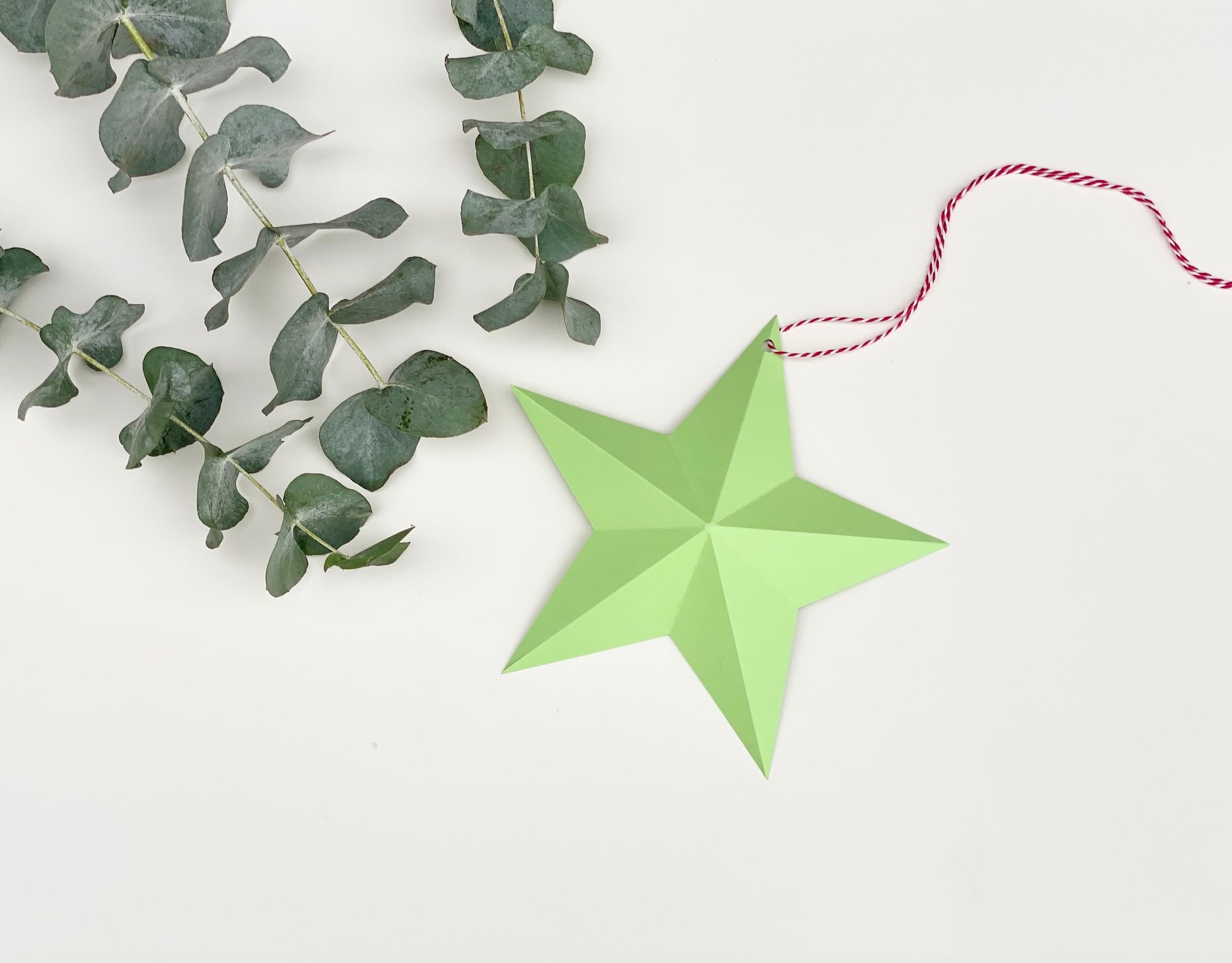 Christmas Stars, 3D Paper Christmas Stars, 5 Point Stars, Hanging Stars, 3D Stars, Scandi Stars, Christmas Decor, 100% Eco - image 5