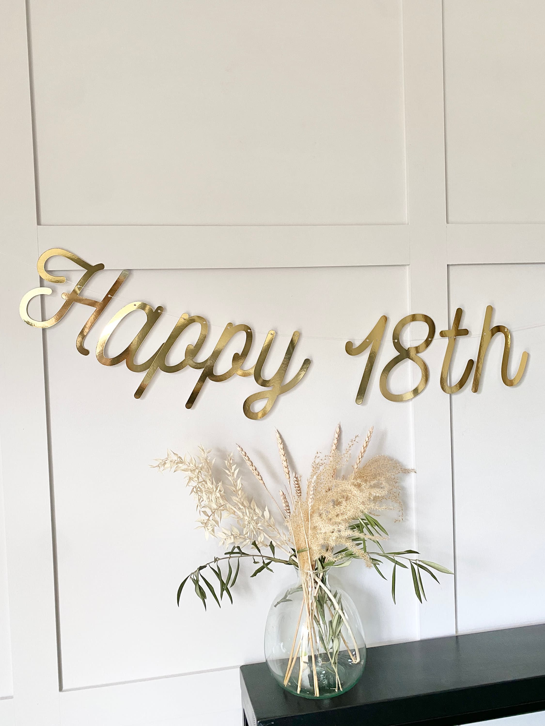 Gold Personalised (any age/colour) 18th Backdrop, Turning 18 Banner, 18th Birthday Bunting, Gold Banner, Birthday Sign, 18th Birthday - image 4