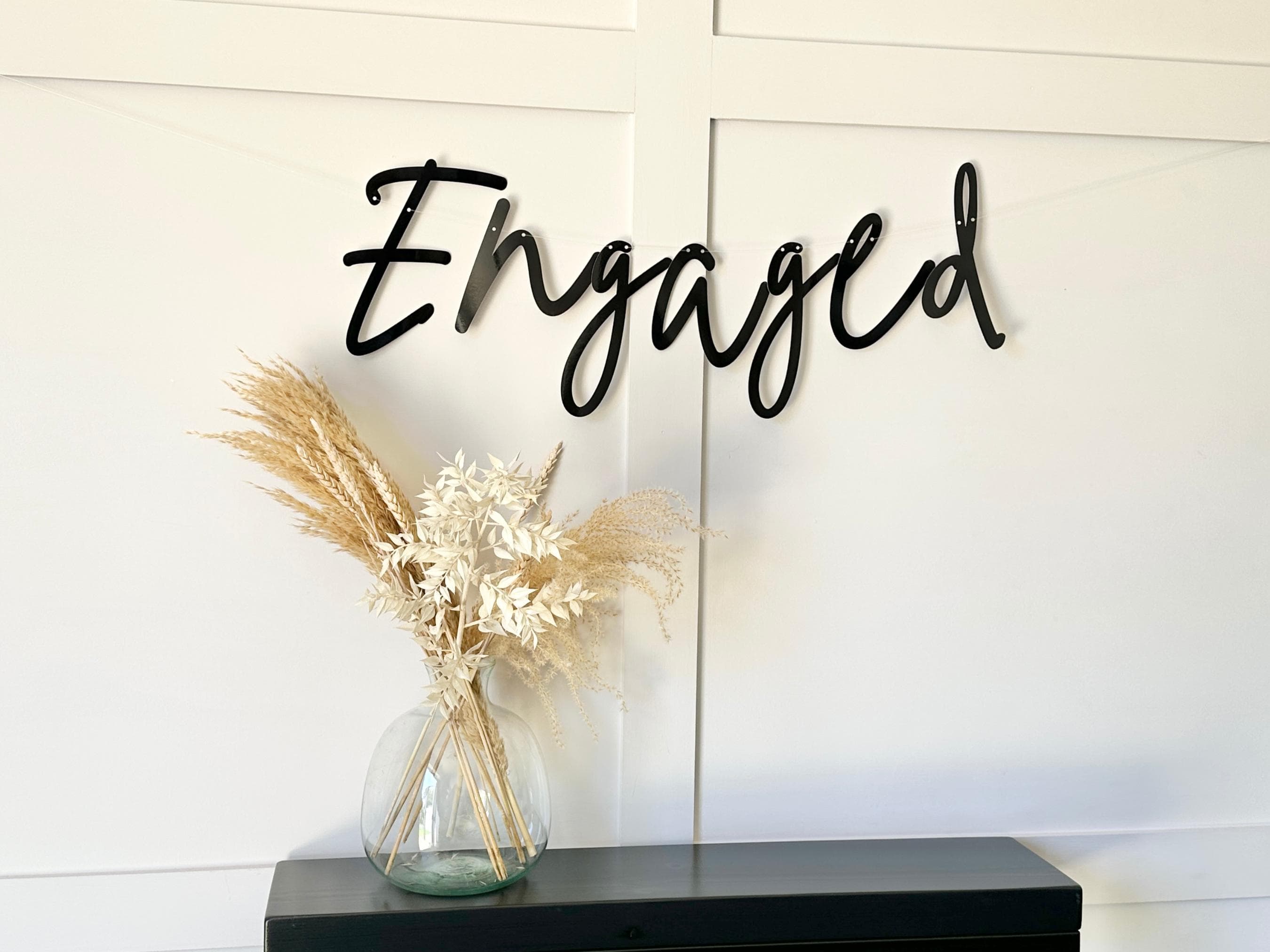 Engagement / Wedding Banner, Tying the knot, Custom Bunting, Engagement Banner, Getting Married Banner, Engaged Sign, We're Engaged - image 4