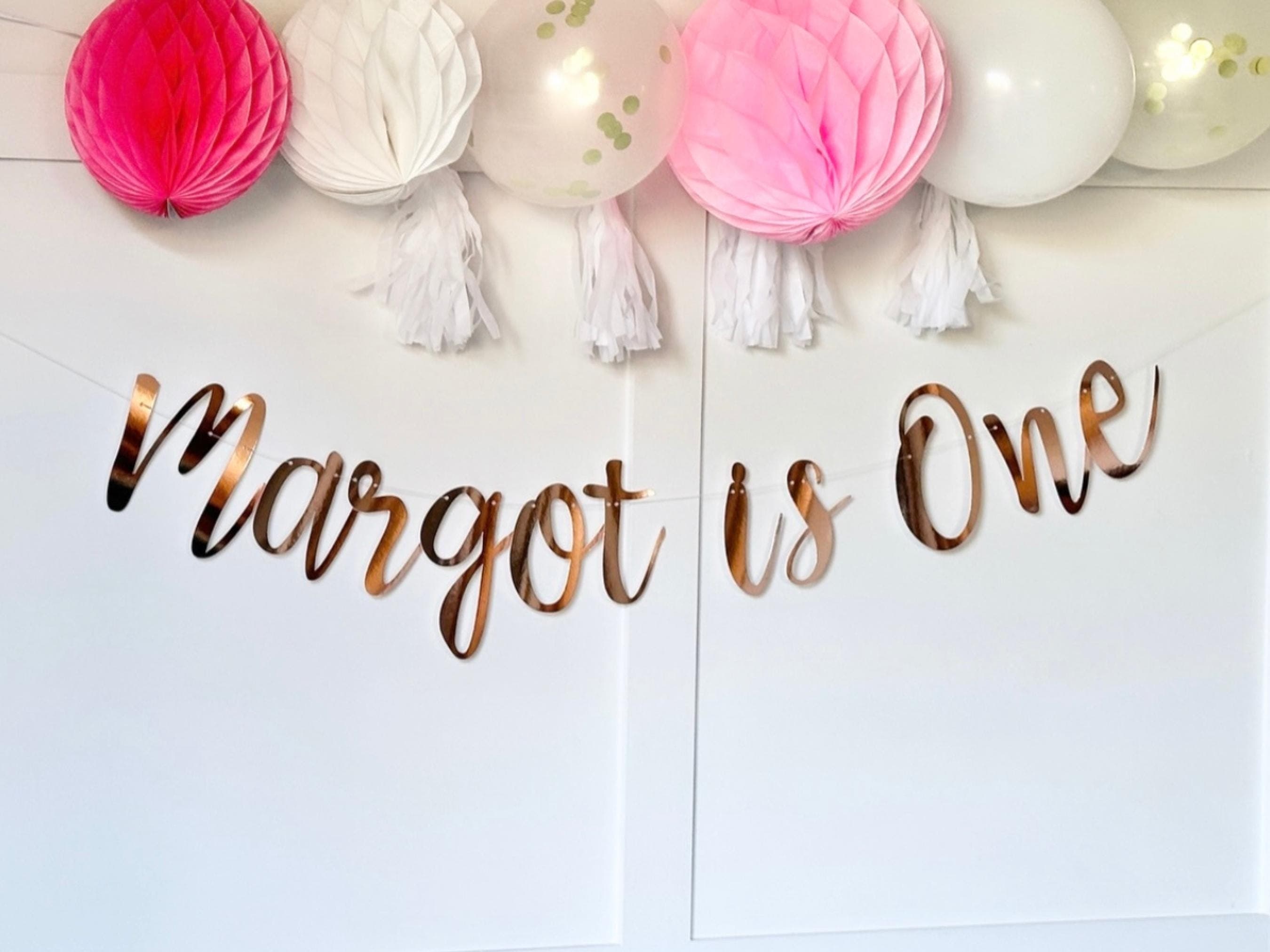 Personalised (any age) 1st Birthday Banner, Turning One Sign, First Birthday Bunting, Custom Birthday, Cake Smash Backdrop, Bow Ribbon Sign - image 5