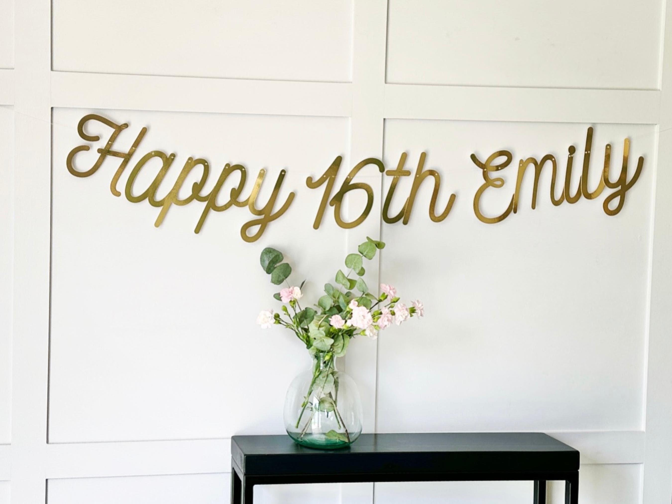 Gold Personalised (any age/colour) 18th Backdrop, Turning 18 Banner, 18th Birthday Bunting, Gold Banner, Birthday Sign, 18th Birthday - image 5