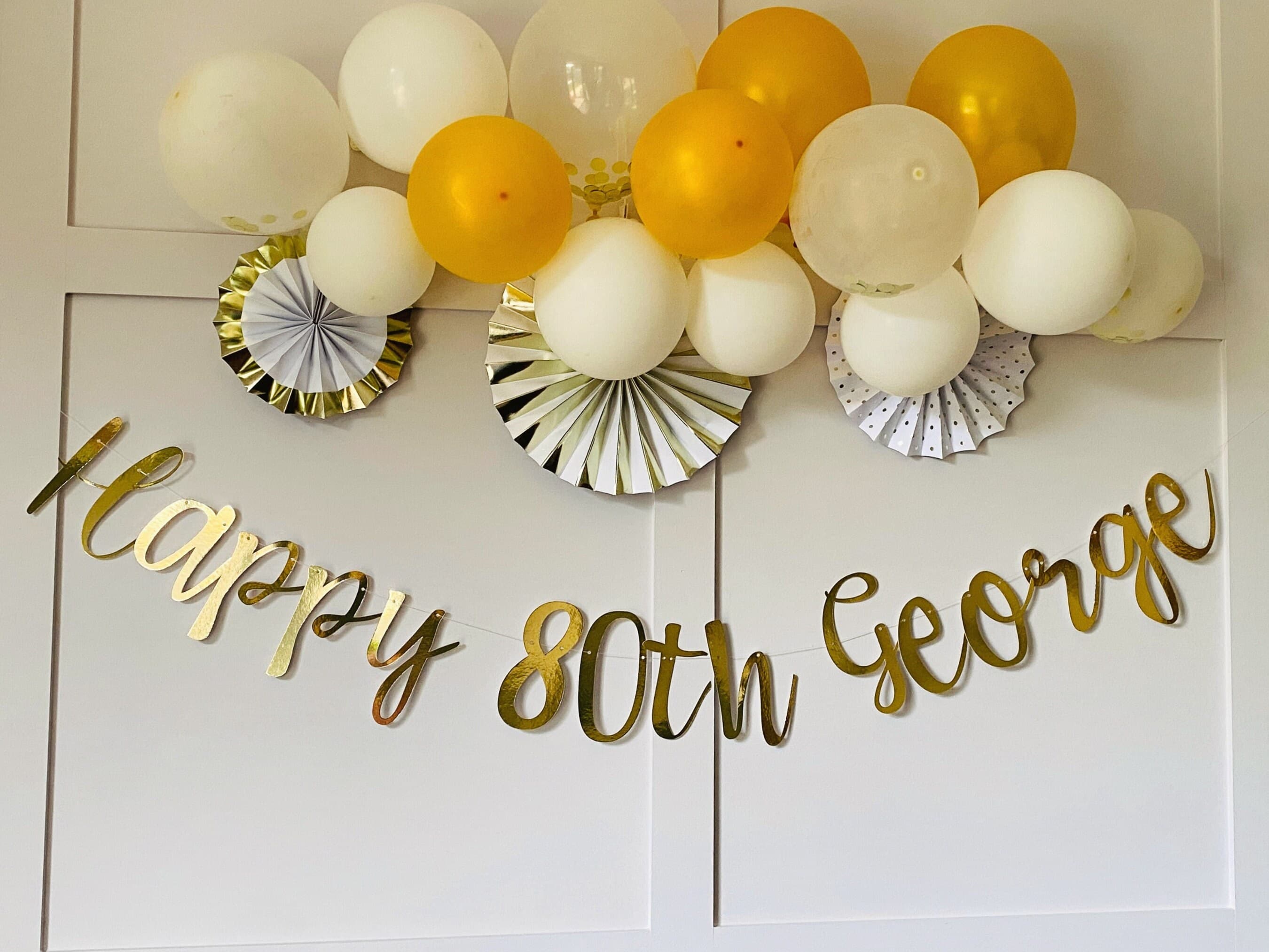 Gold Personalised (any age/colour) 40th Birthday Banner, Turning 40 Banner, 40th Birthday Bunting, Gold Banner, 40th Sign Backdrop - image 5