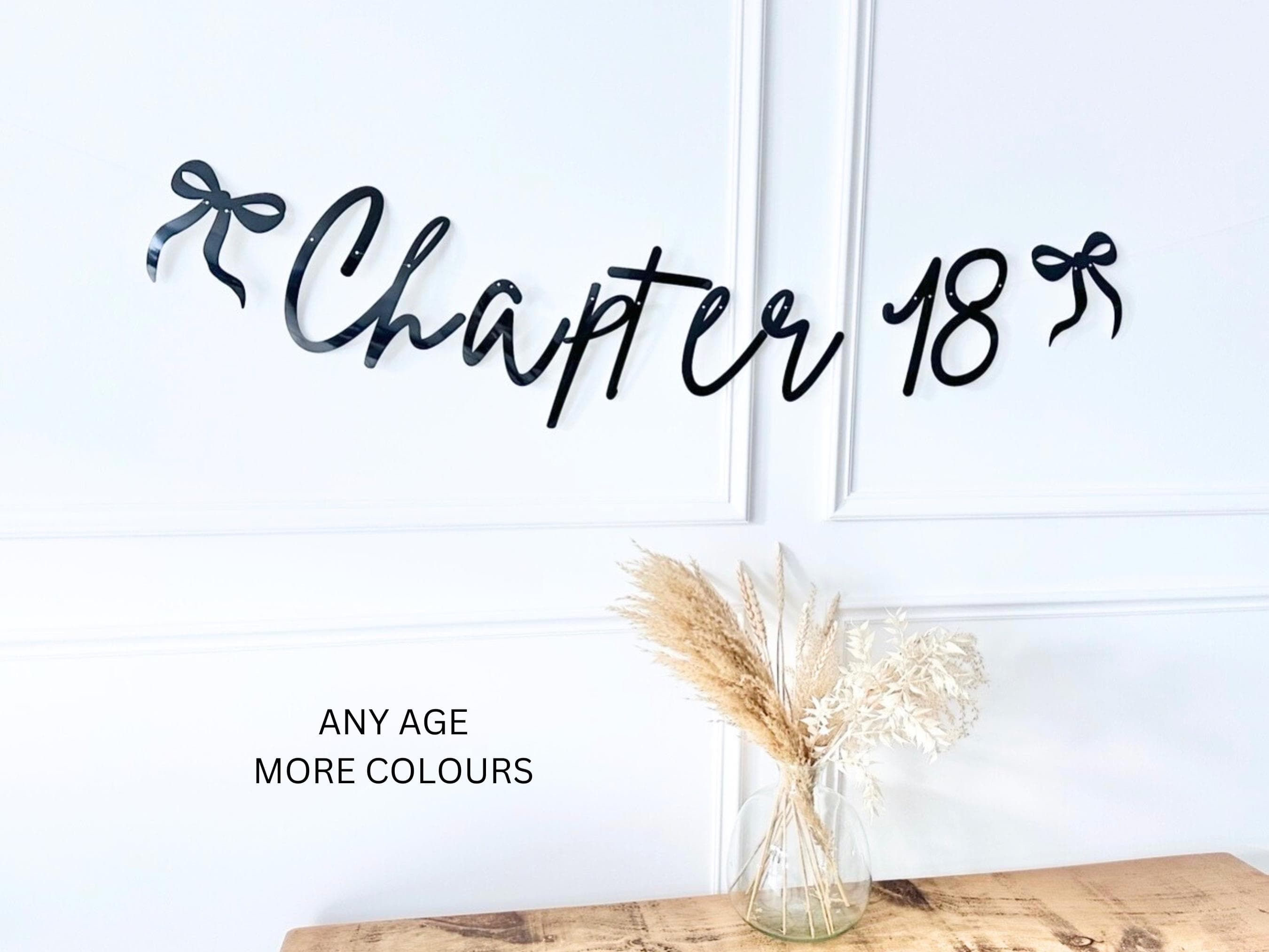 Birthday Sign (any age/colour) 18th Birthday Banner, Turning 18 Banner, 18th Birthday Bunting, Gold Banner, Birthday Decor, Chapter 18 Sign - image 3