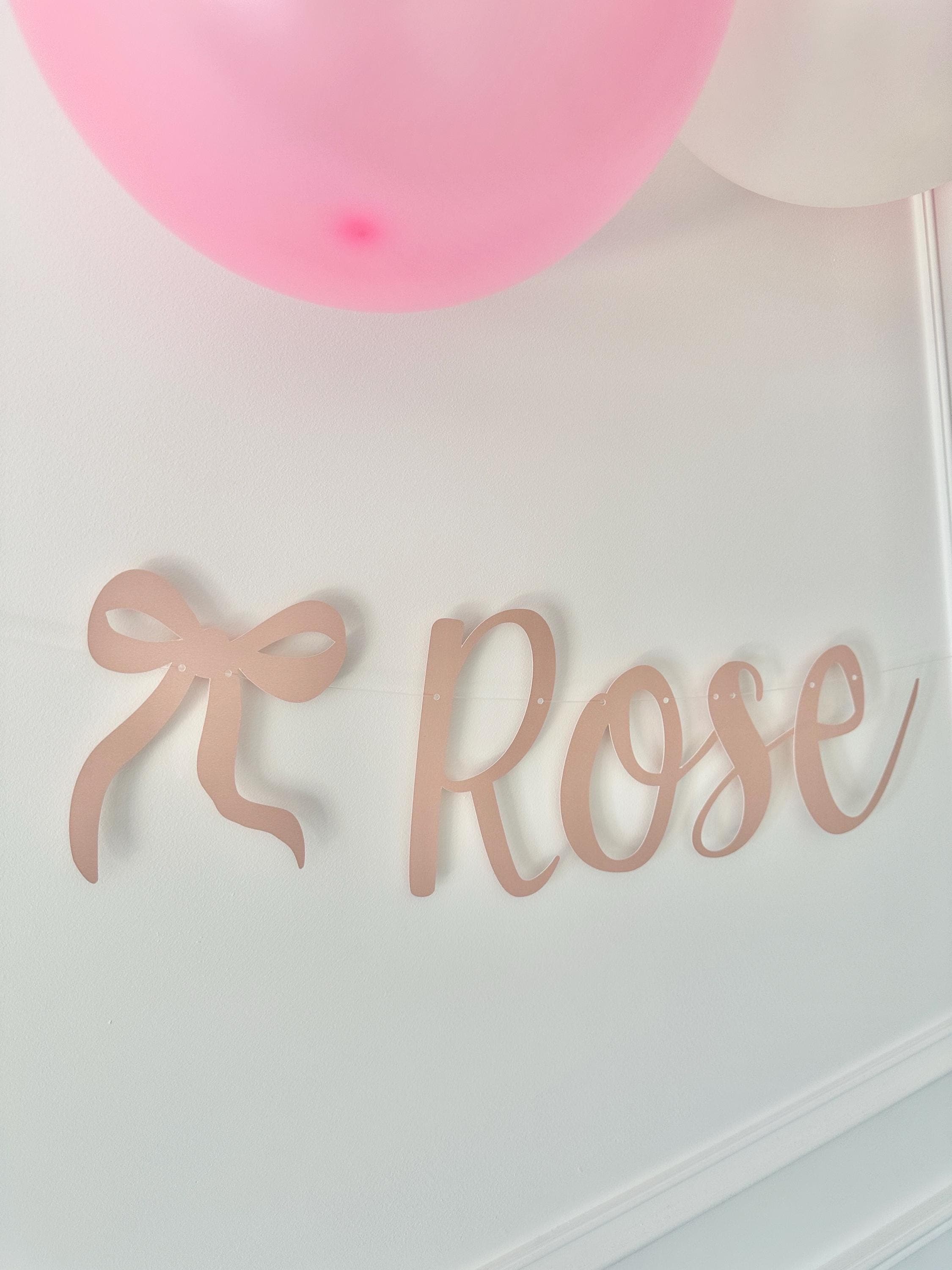 Personalised (any age) 1st Birthday Banner, Turning One Sign, First Birthday Bunting, Custom Birthday, Cake Smash Backdrop, Bow Ribbon Sign - image 4