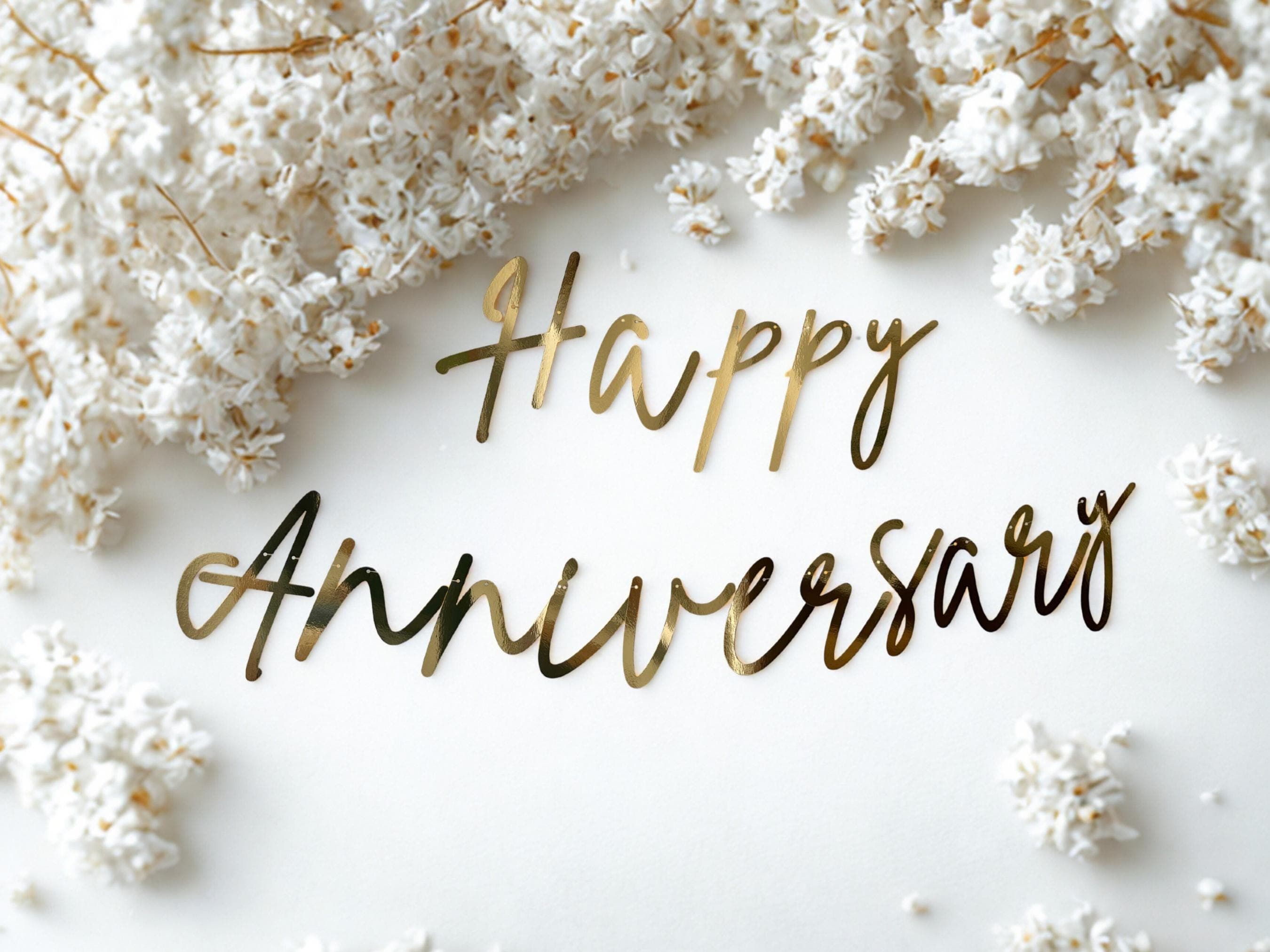 Anniversary Banner, Happy Anniversary, Golden Anniversary Bunting, Anniversary Sign, Anniversary Party Backdrop, Anniversary Decor Garland