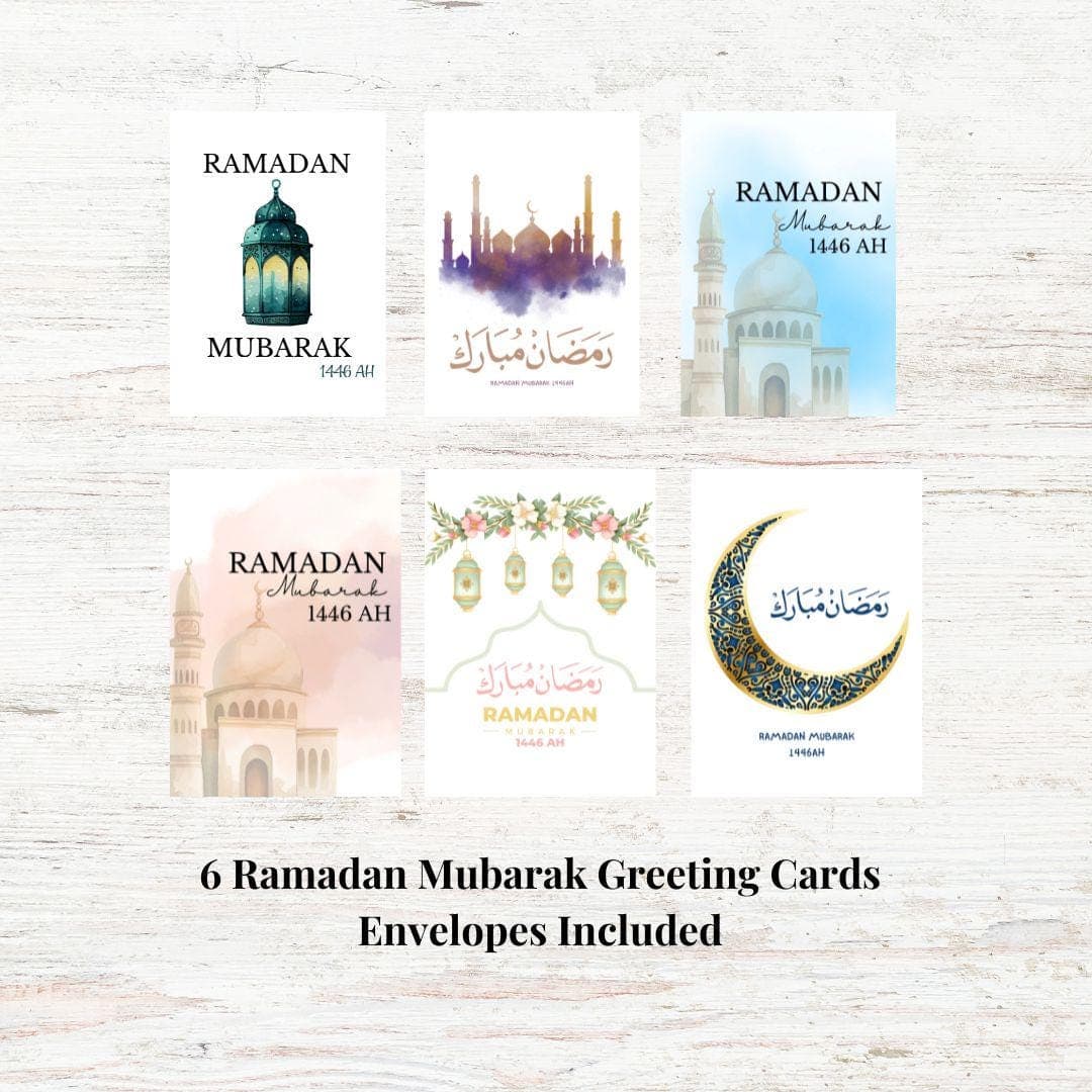 Ramadan Mubarak Multipack Greeting Card/envelope, Aesthetic Ramadan Greeting Card,Ramadan Kareem, Ramadan 2025,Islamic Gifts,Personalised - image 3