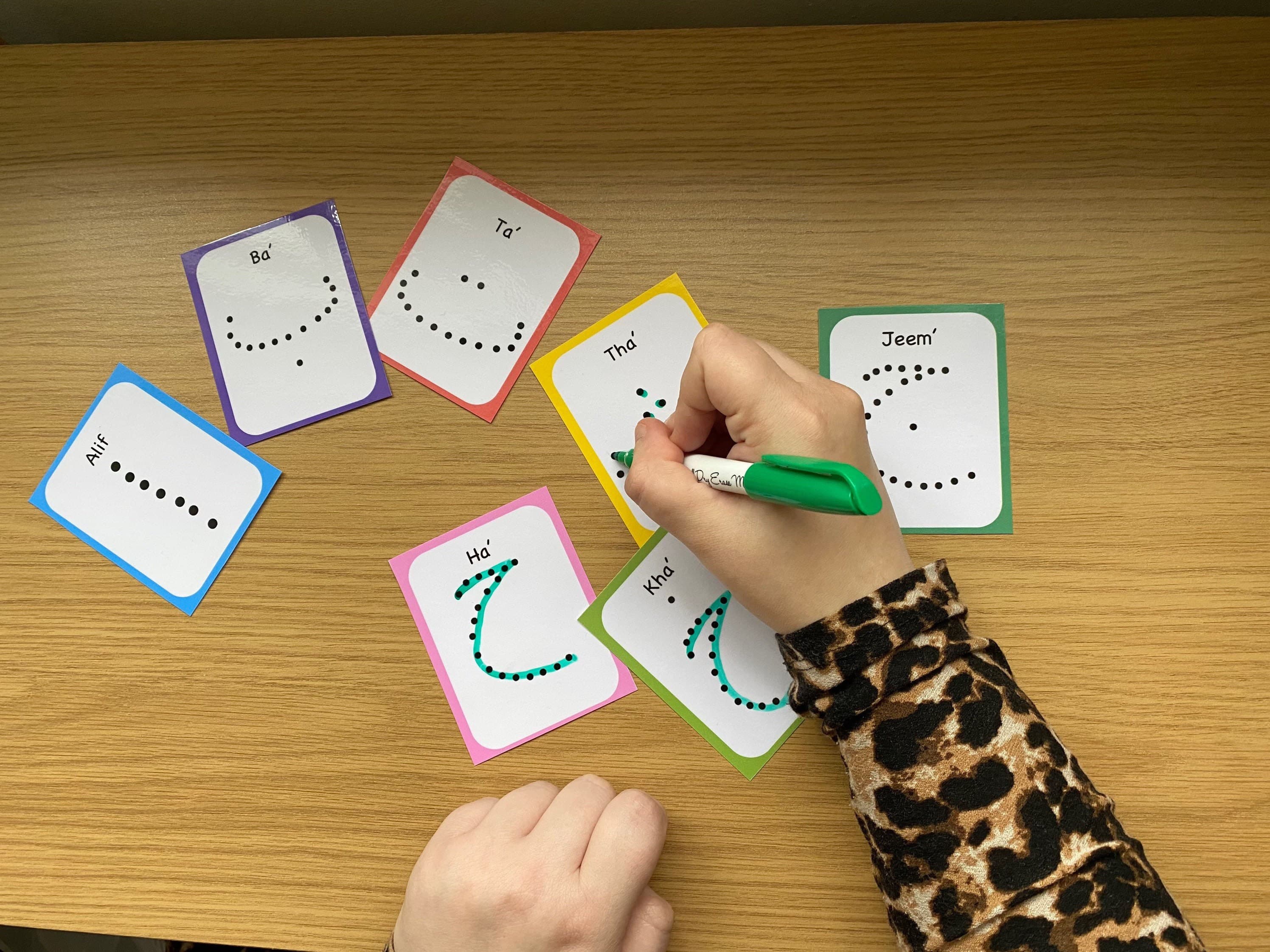 Arabic Alphabet Tracing Flashcard Set, Dot to Dot, Alif Ba Ta, Muslim Homeschool, Islamic Learning ,Qur'an, - image 4