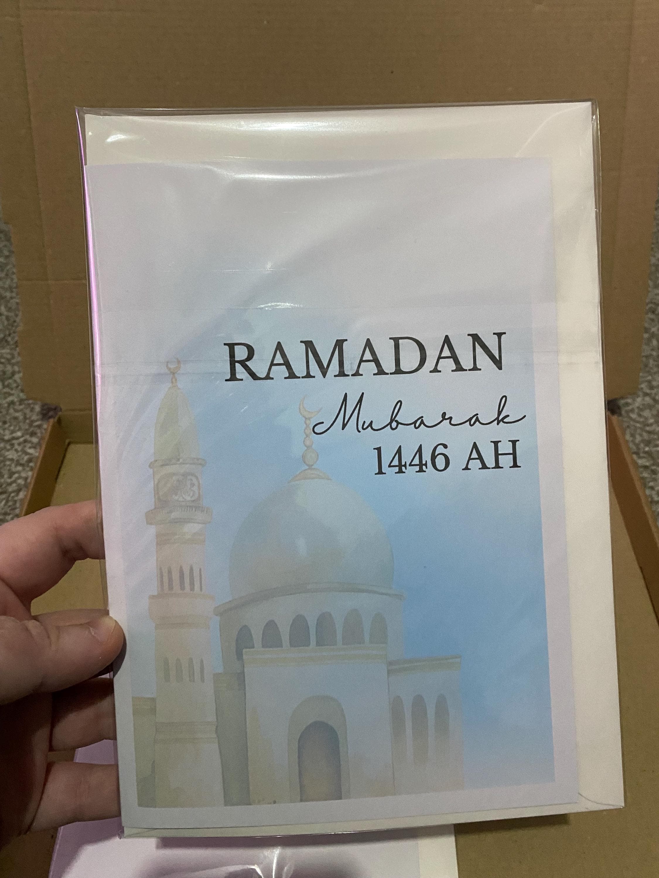 Ramadan Mubarak Greeting Card/envelope, Aethetic Ramadan Greeting Card,Ramadan Kareem, Ramadan 2025,Islamic Gifts,Personalised Ramadan Gift - image 3