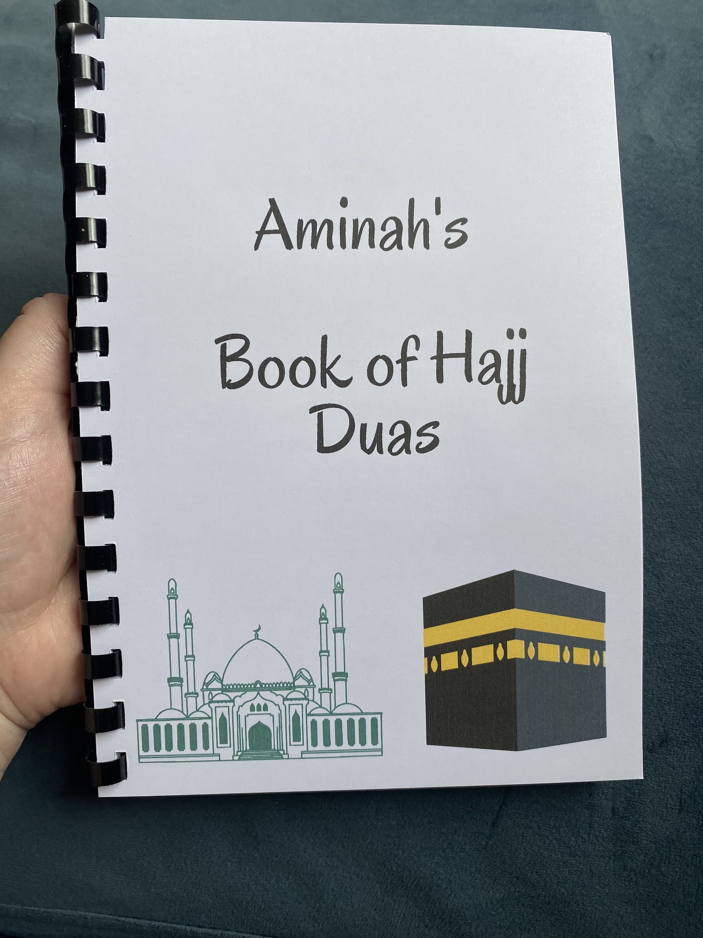 PERSONALISED A5 Book of Hajj Duas. Hajj gift, Hajj, pilgrimage, Duas, personalised hajj gift, Islamic duas, Islamic prayers, 24hr dispatch - image 4
